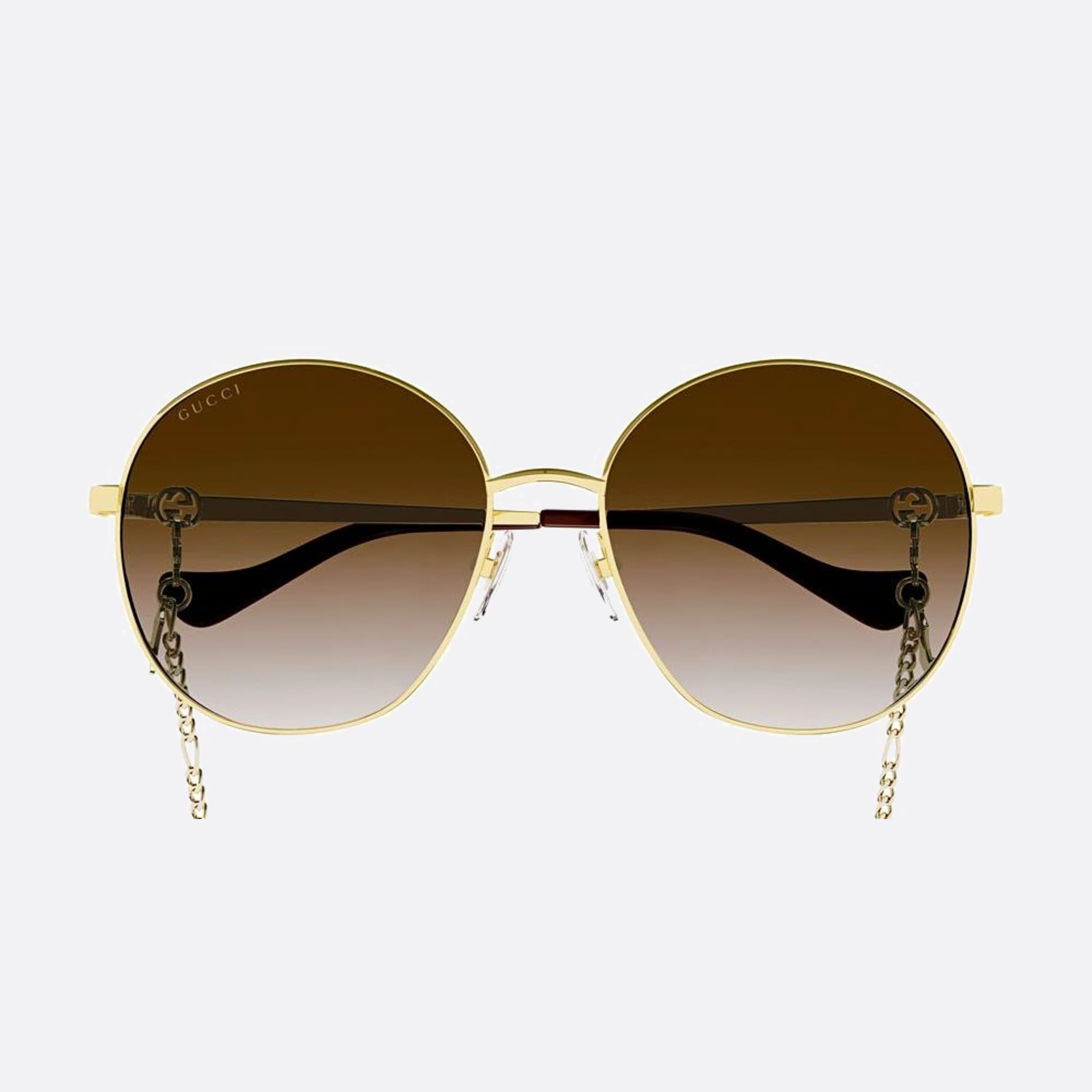 Gucci 59mm Gg1090sa Asd Gold Round Women Sunglasses - Main View
