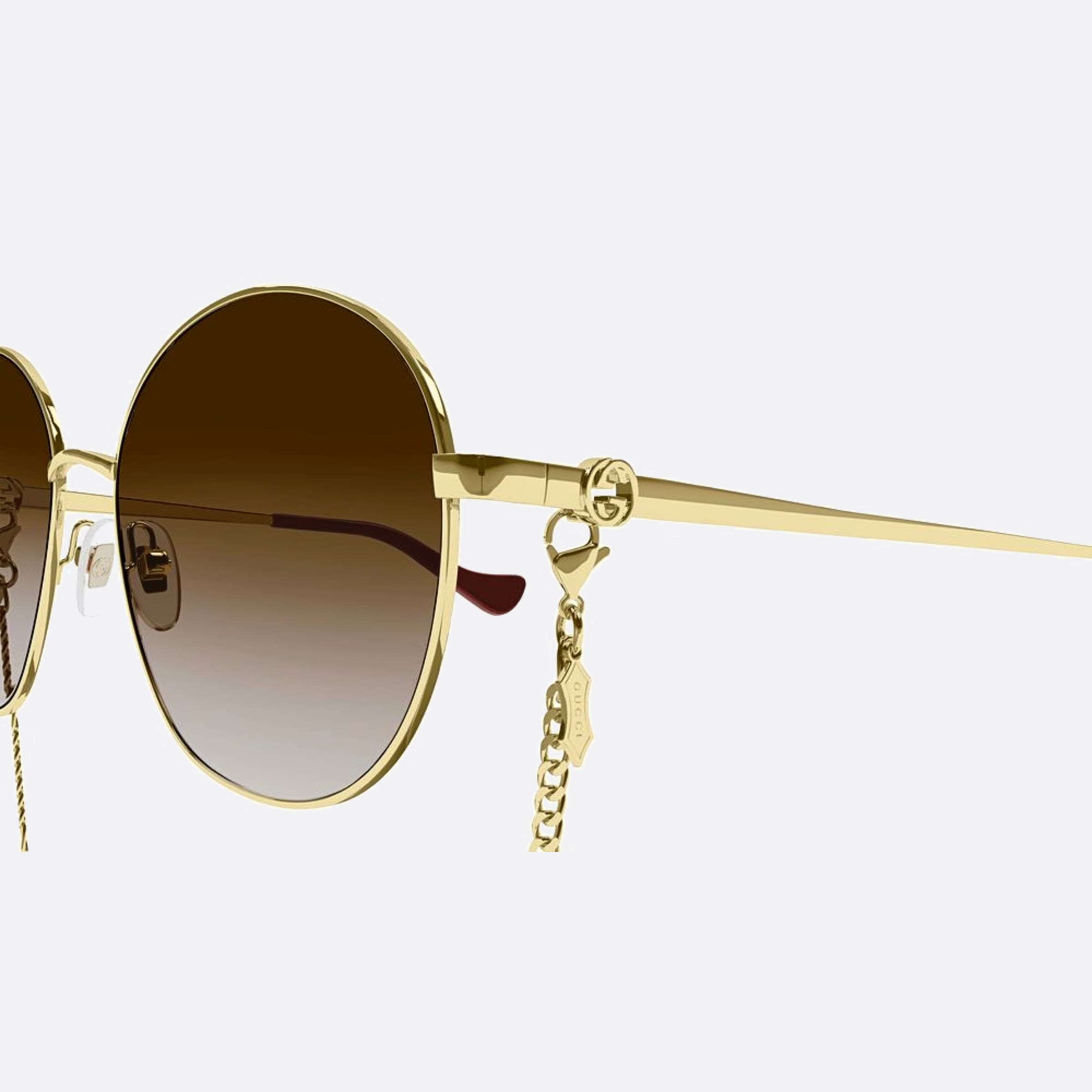 Gucci 59mm Gg1090sa Asd Gold Round Women Sunglasses - Lifestyle Shot