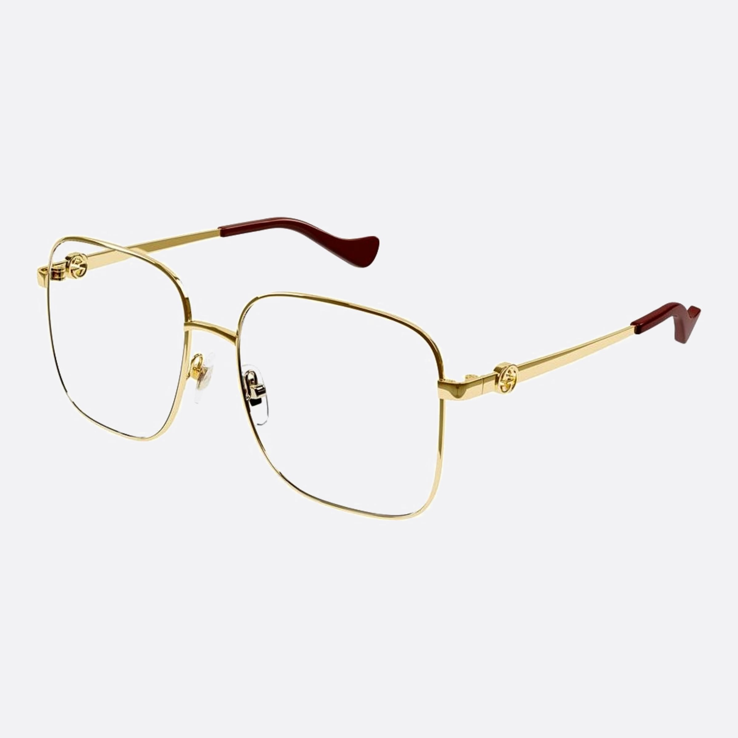 Gucci 56mm Gg1092oa Gold Visor Women Eyeglasses - Side View
