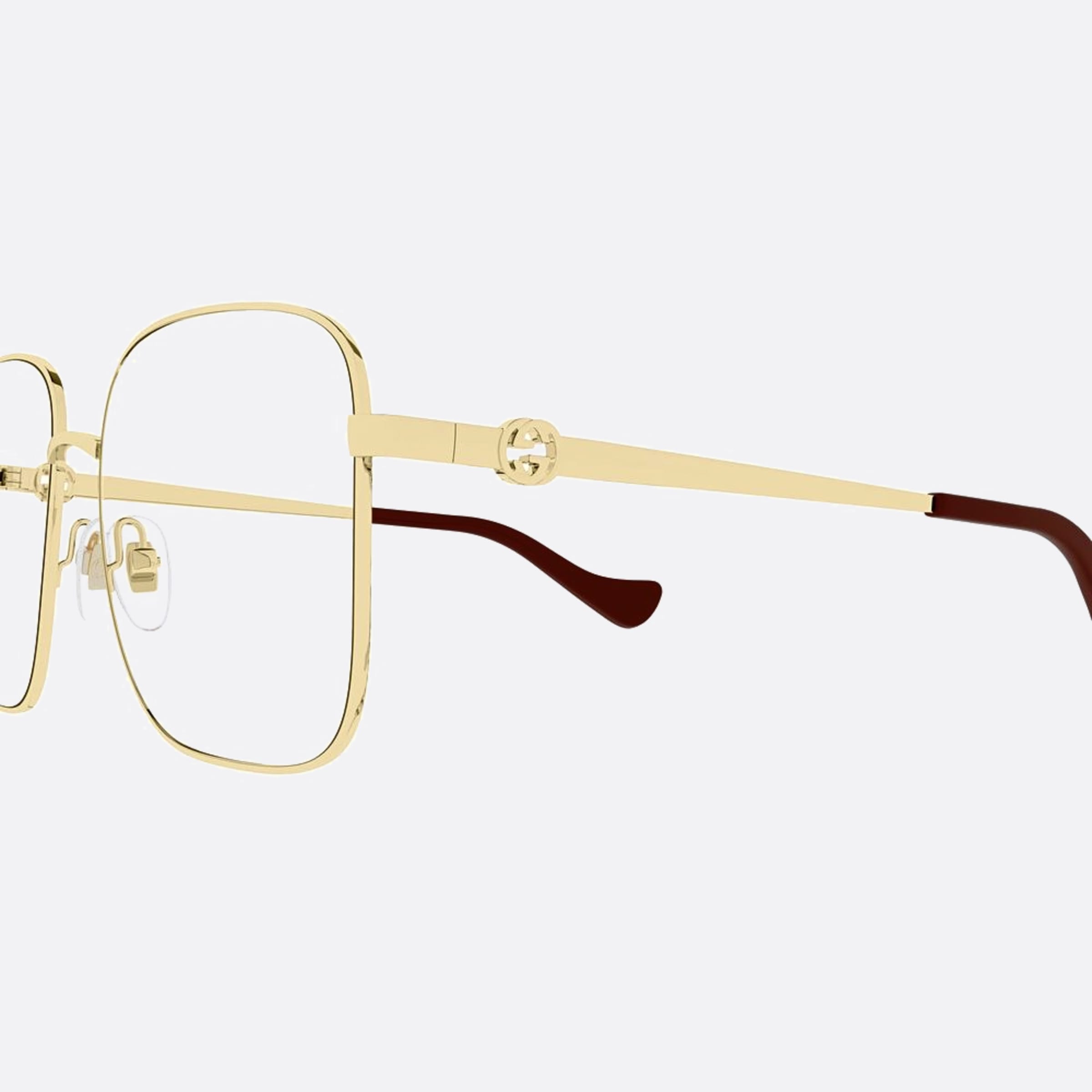 Gucci 56mm Gg1092oa Gold Visor Women Eyeglasses - Detail View