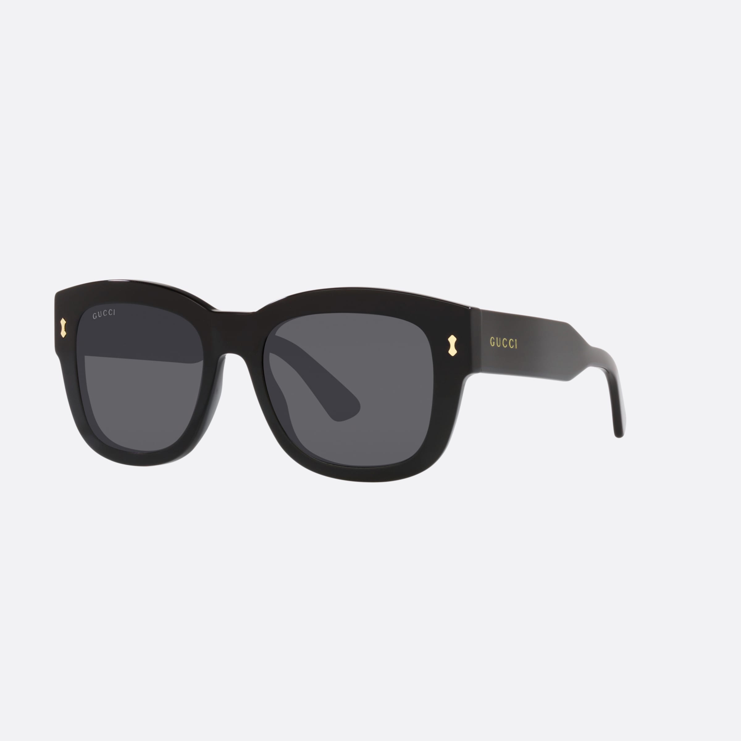 Gucci 53mm Black Rectangular Man Sunglasses - Main View