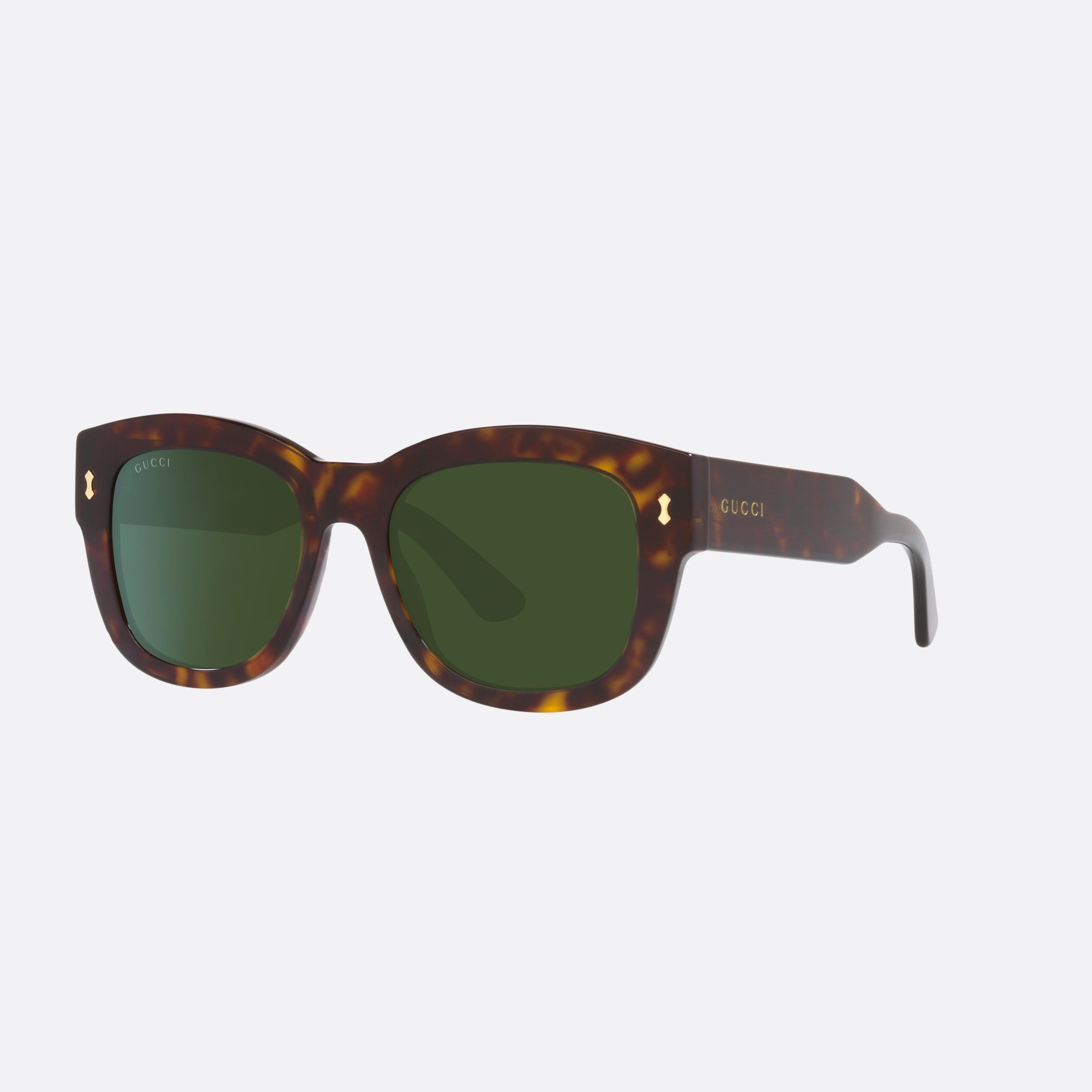 Gucci 53mm Brown Rectangle Man Sunglasses - Main View