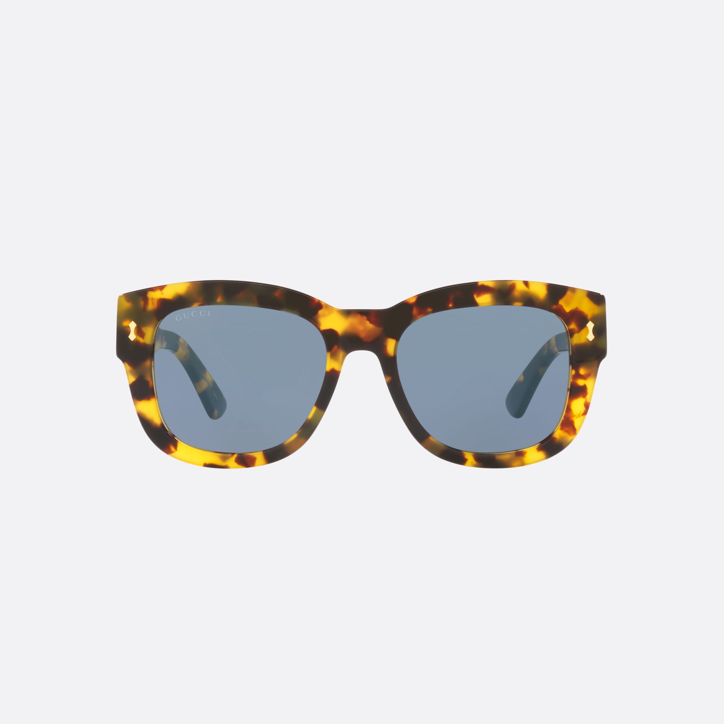 Gucci 53mm Brown Rectangle Men Sunglasses - Side View