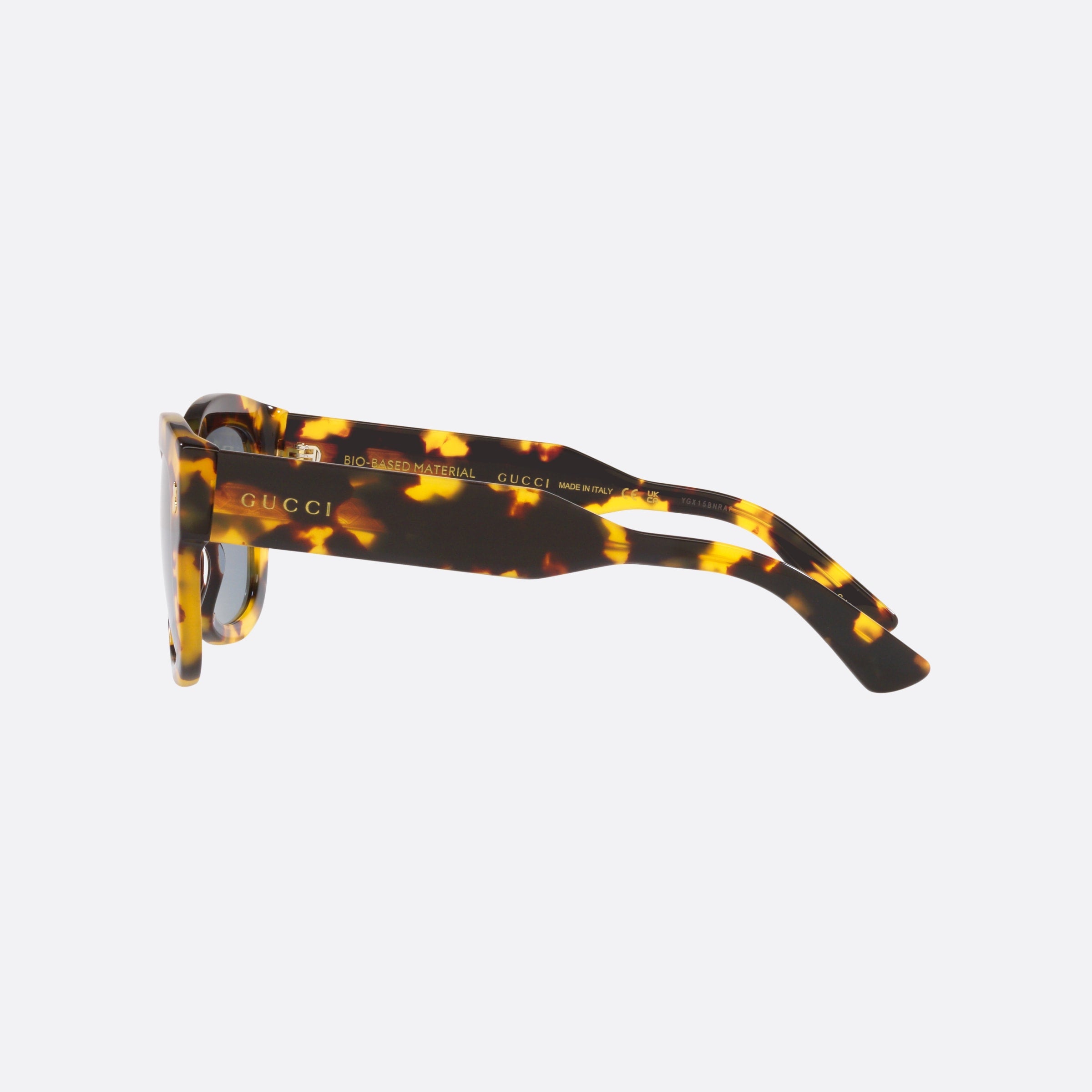 Gucci 53mm Brown Rectangle Men Sunglasses - Detail View
