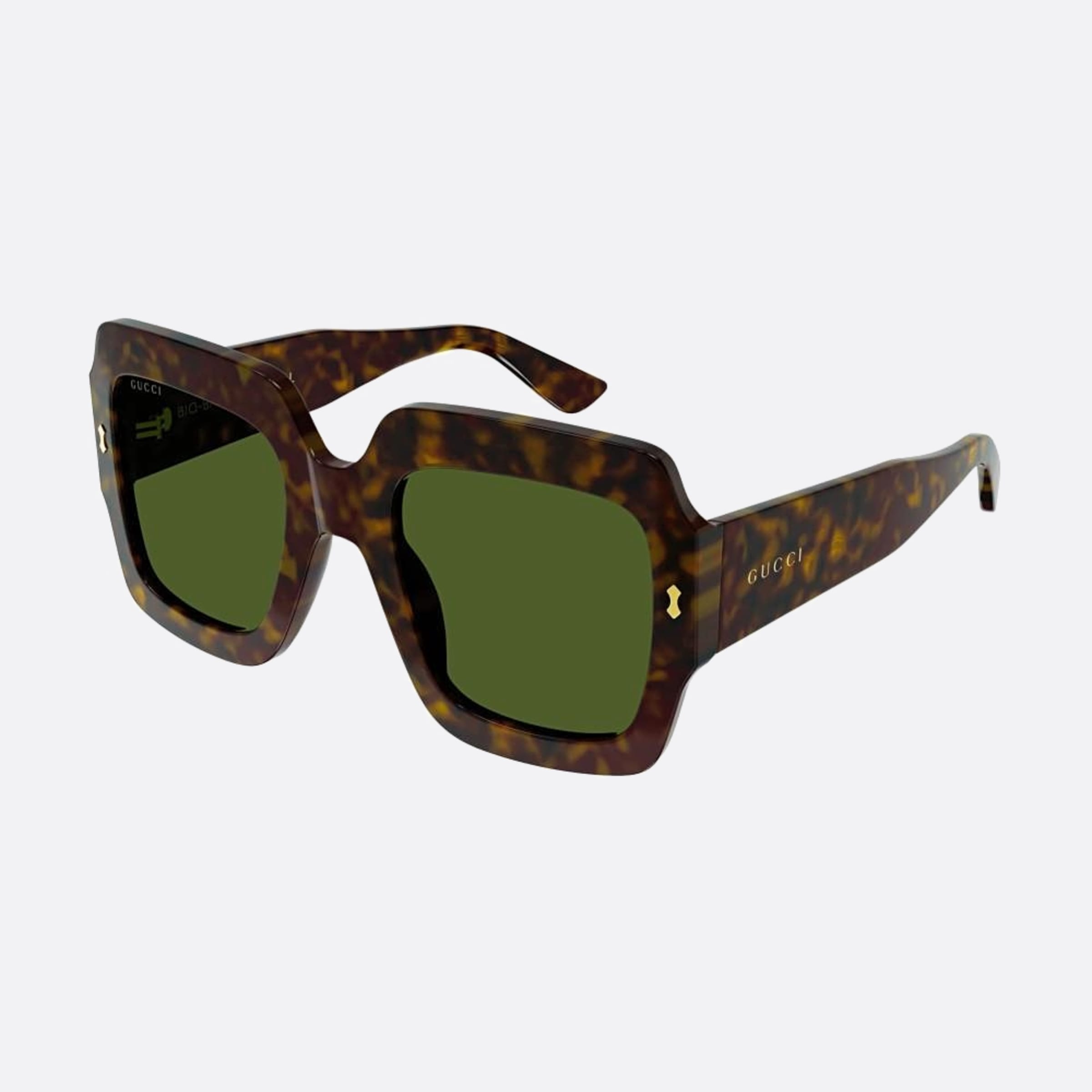Gucci 53mm Havana Geometric Women Sunglasses - Side View