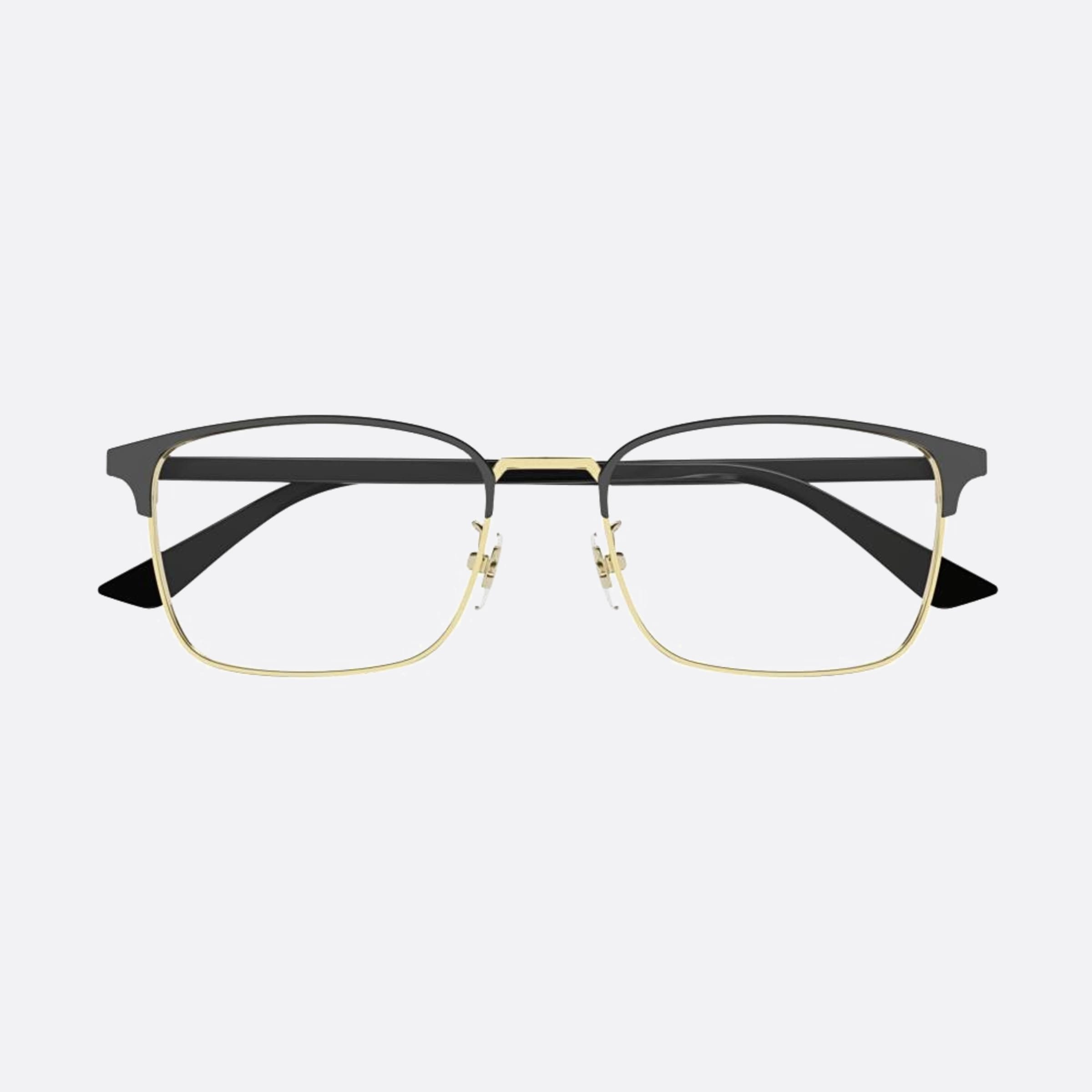 Gucci 55mm Bkgld Black Squared Men Eyeglasses - Main View