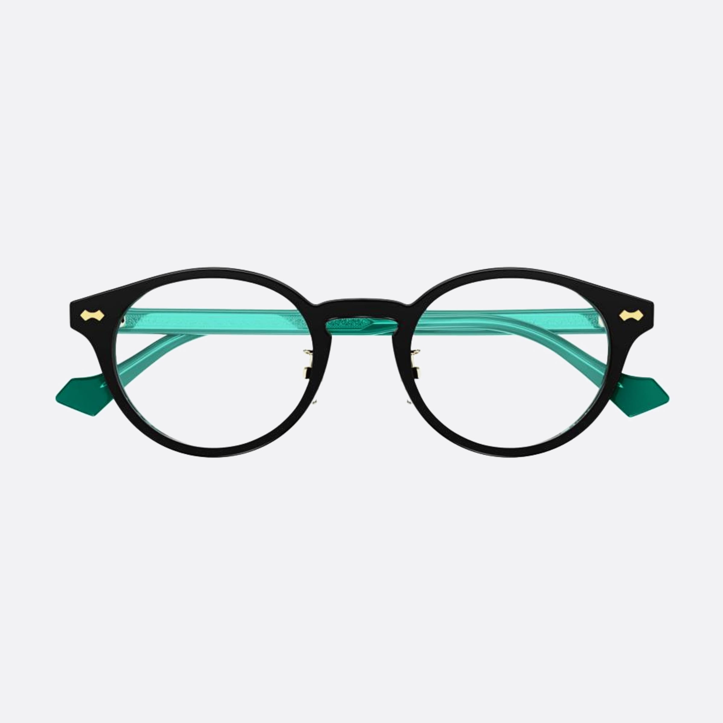 Gucci 49mm Blk Blue Round Men Eyeglasses - Main View