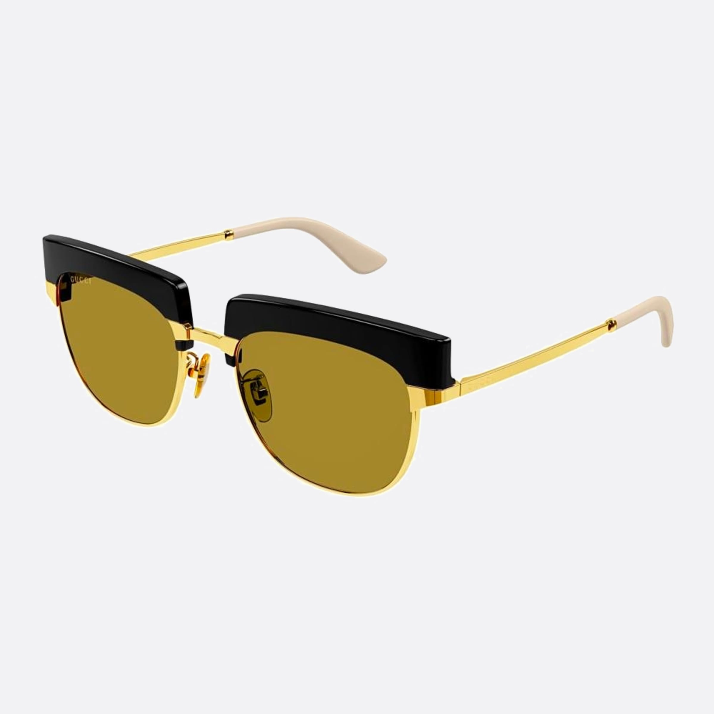 Gucci 53mm Sew Black Geometric Men Sunglasses - Side View
