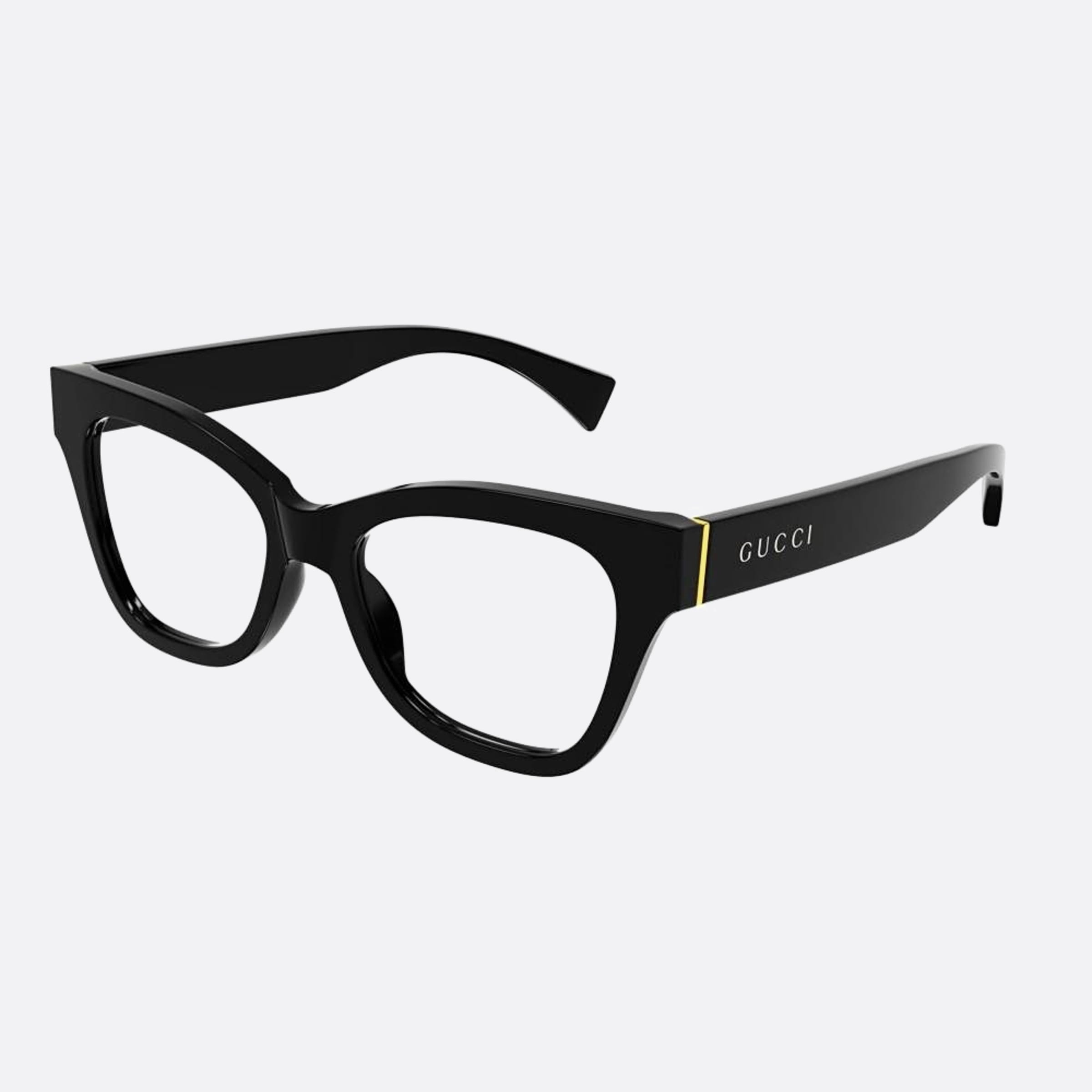 Gucci 52mm Black Geometric Woman Eyeglasses - Side View
