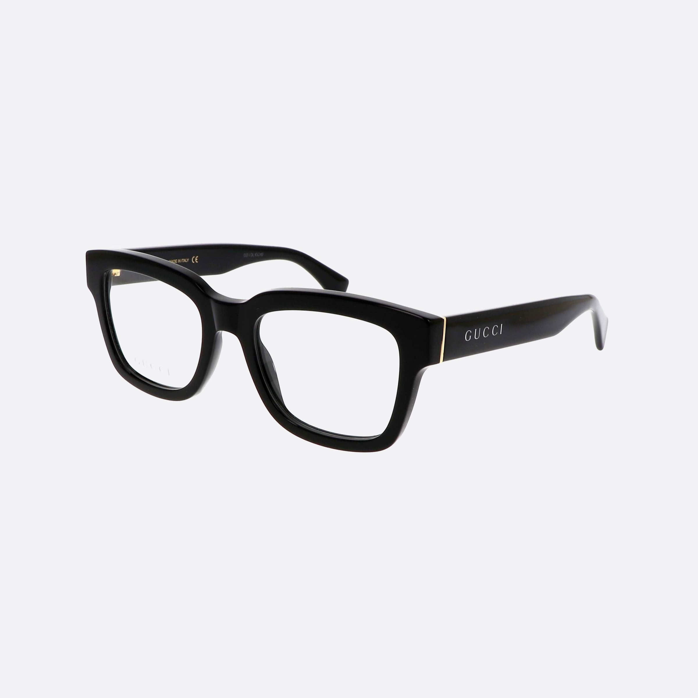 Gucci 52mm Black Oval Unisex Eyeglasses - Main View