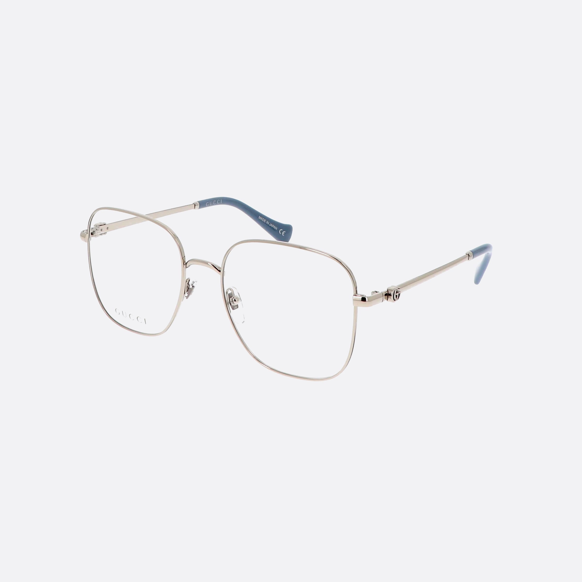 Gucci 54mm Silver Square Women Eyeglasses - Main View