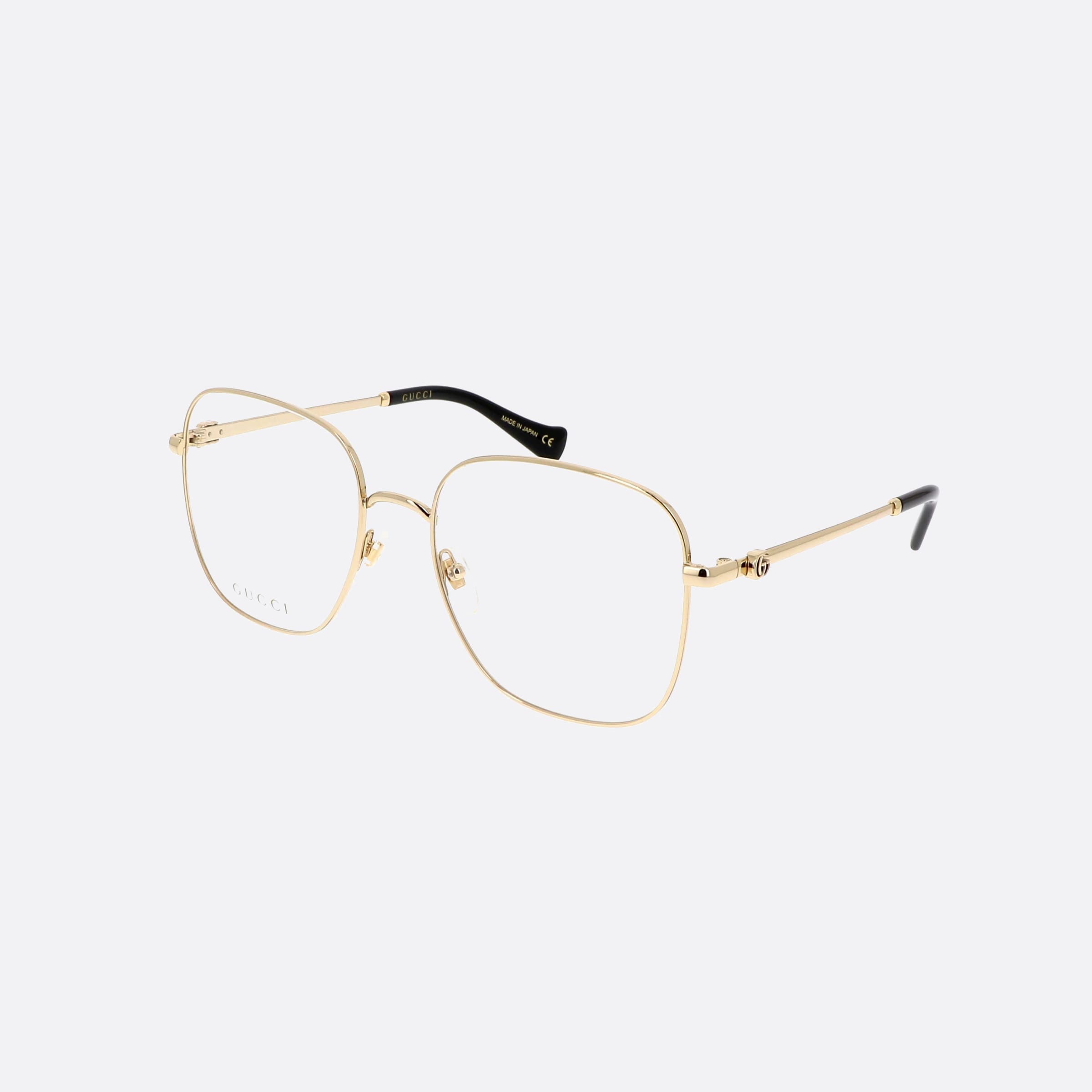 Gucci 56mm Gold Square Women Eyeglasses - Main View