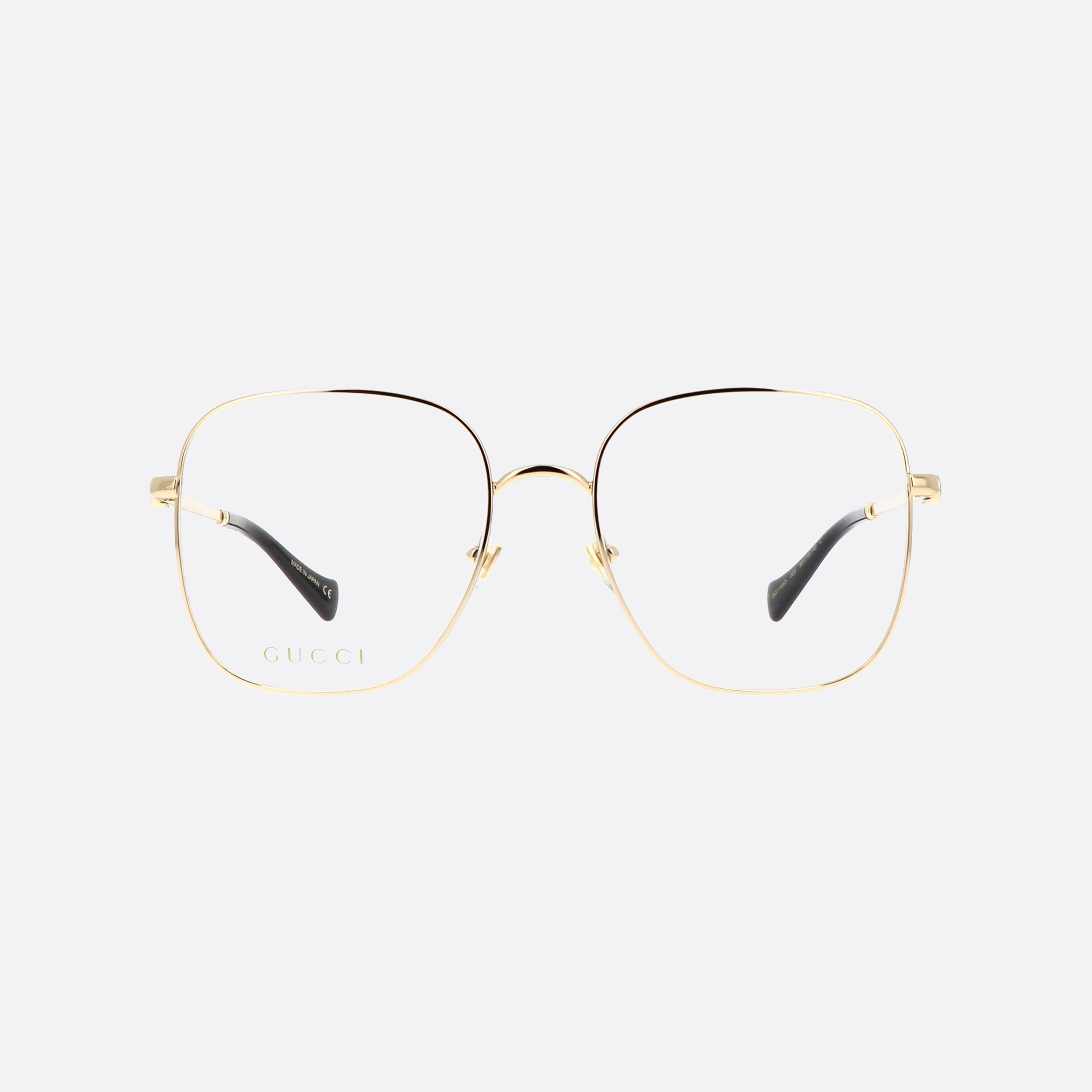 Gucci 56mm Gold Square Women Eyeglasses - Side View