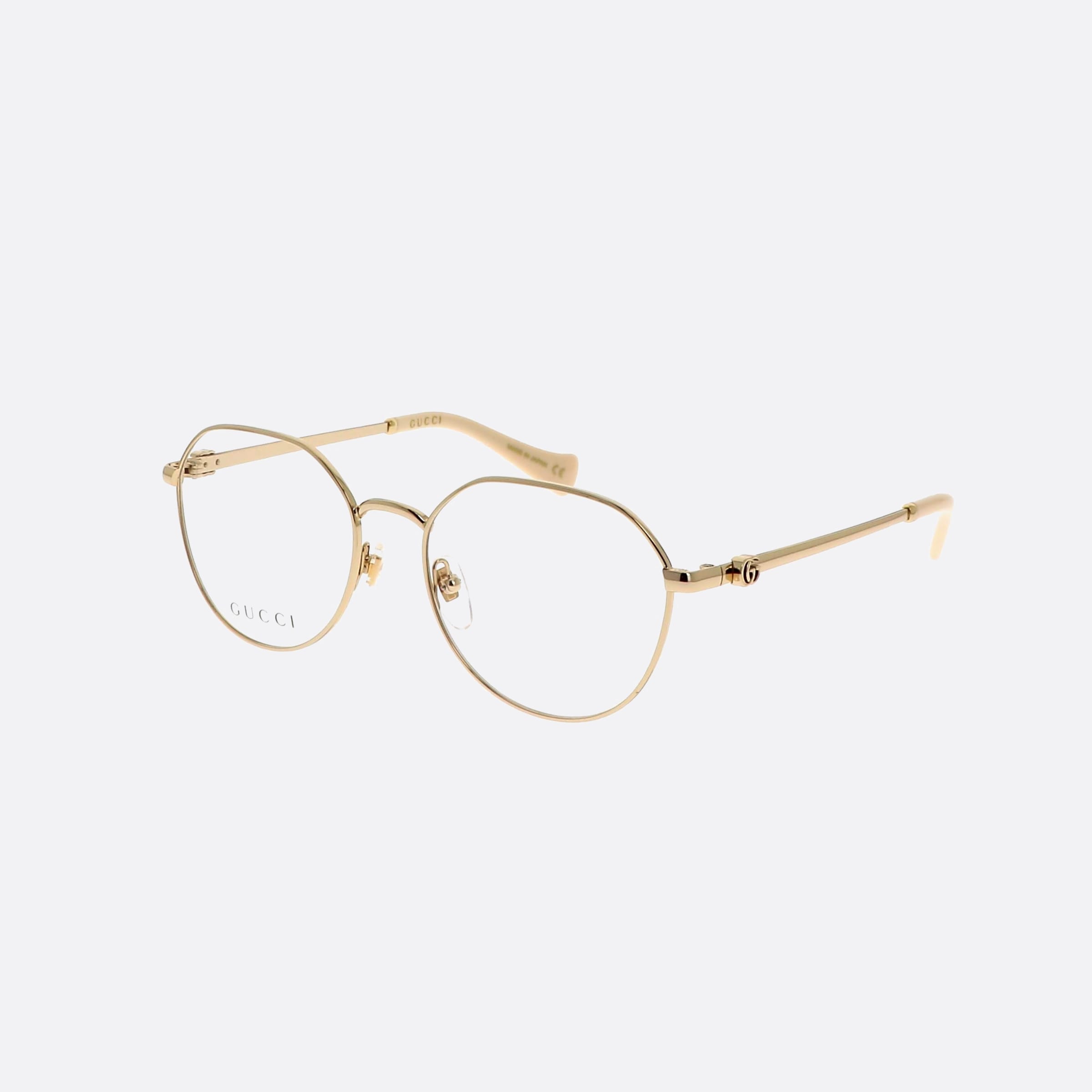 Gucci 50mm Gold Round Women Eyeglasses - Main View