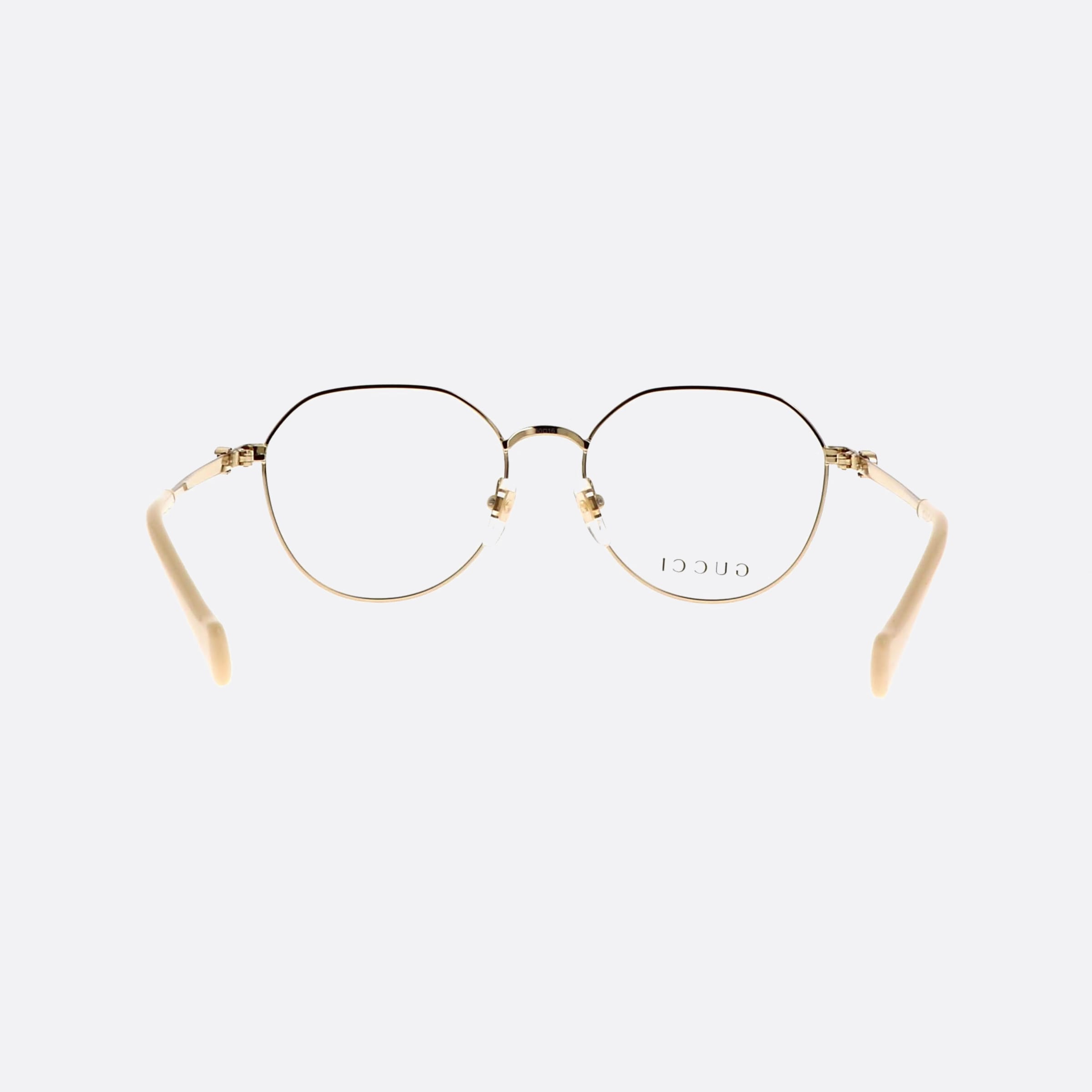 Gucci 50mm Gold Round Women Eyeglasses - Lifestyle Shot