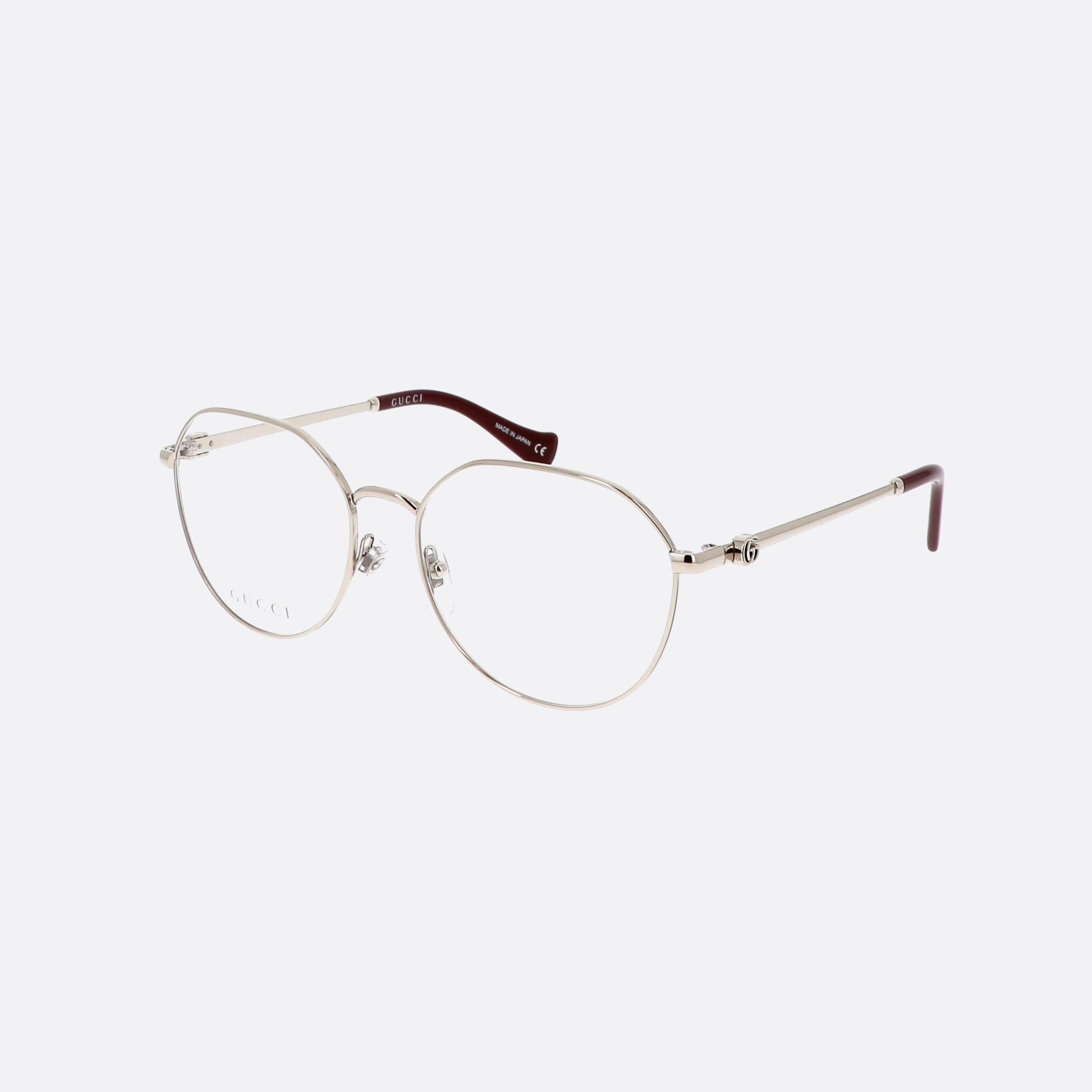 Gucci 54mm Silver Oval Women Eyeglasses - Main View