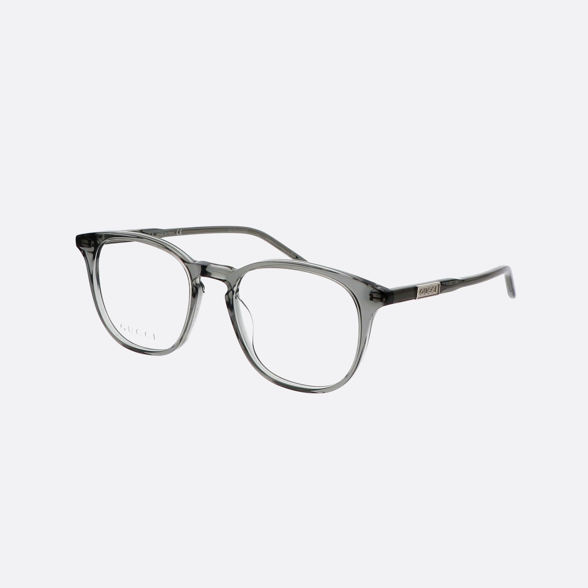 Gucci 51mm Grey Oval Man Eyeglasses - Main View