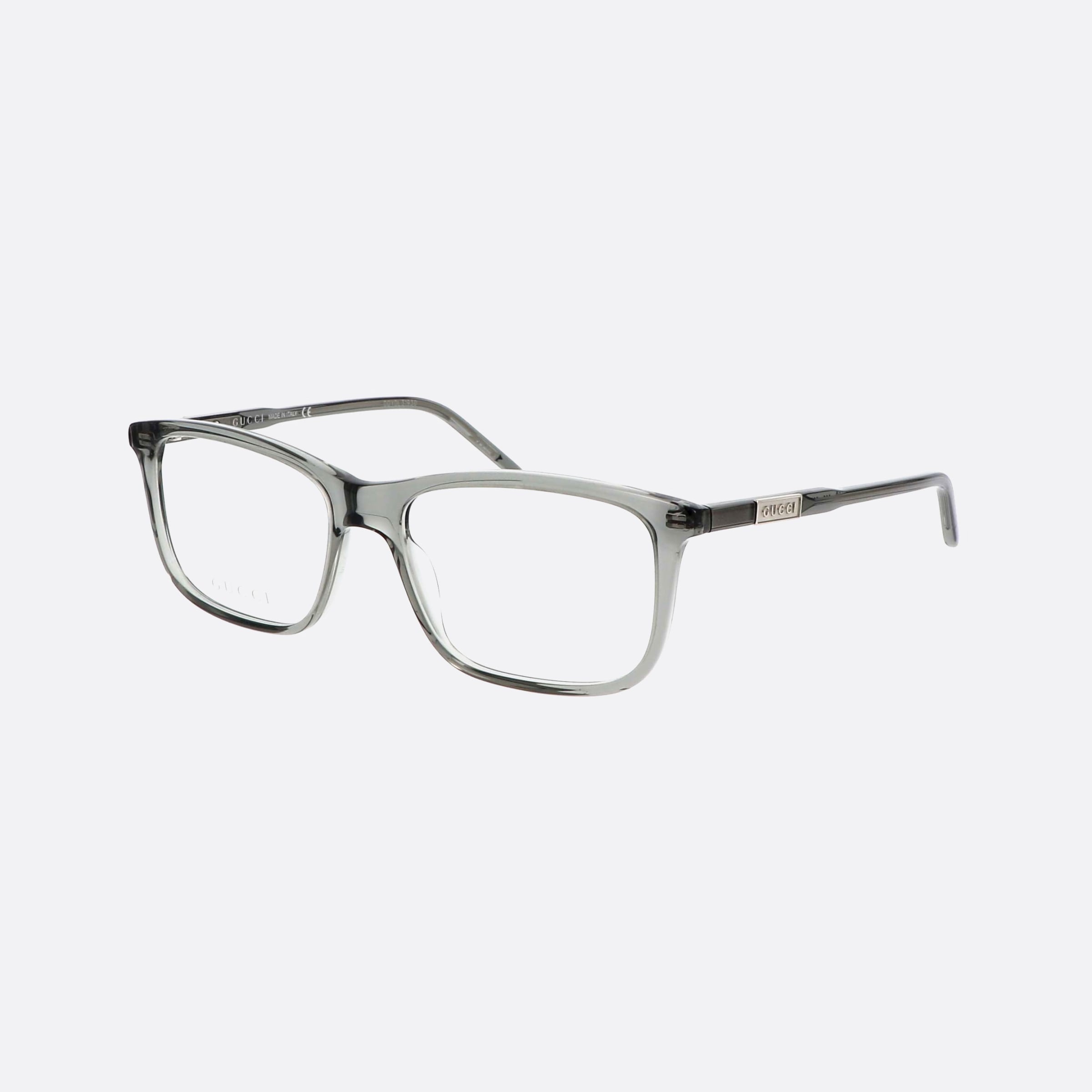 Gucci 56mm Grey Rectangle Man Eyeglasses - Main View