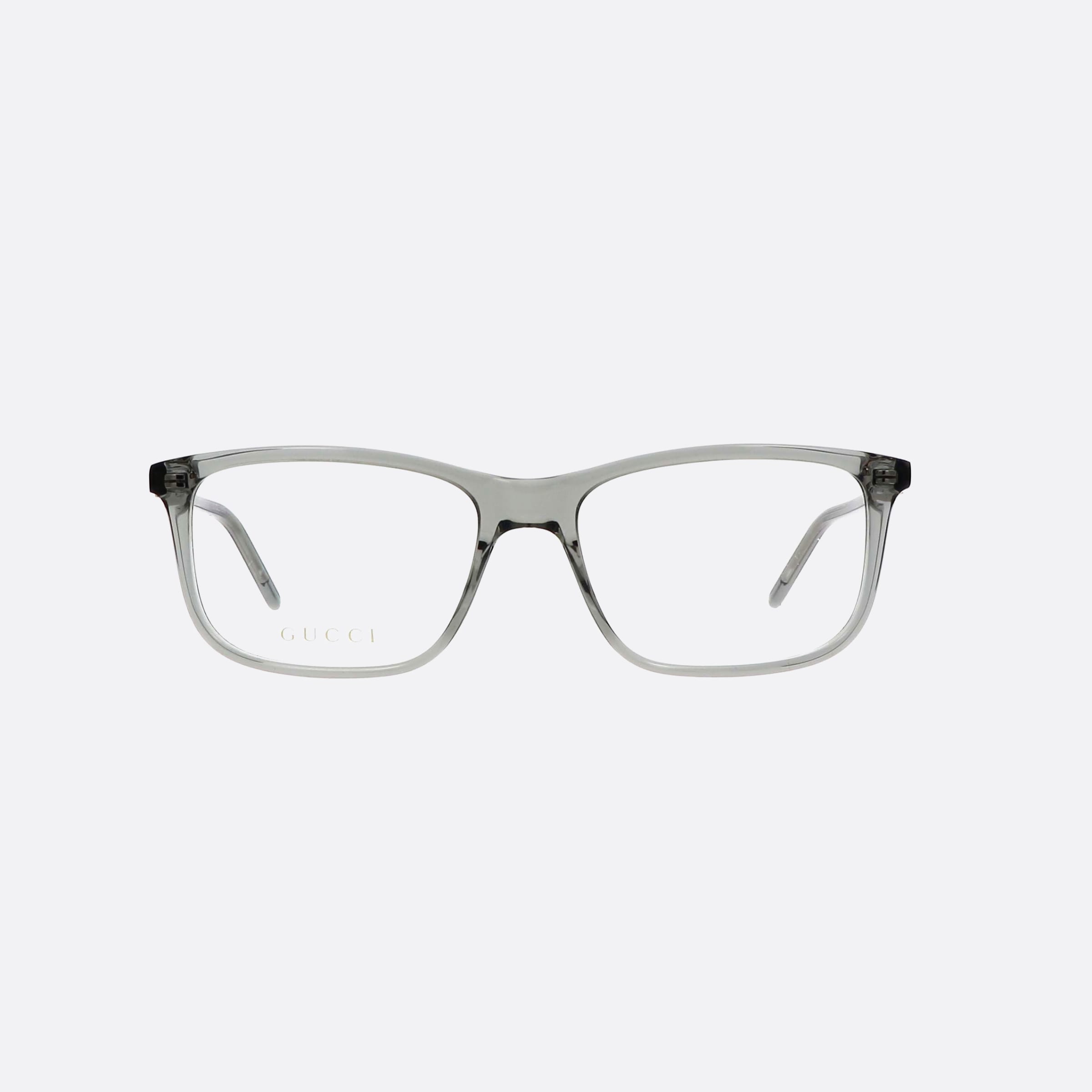 Gucci 56mm Grey Rectangle Man Eyeglasses - Side View