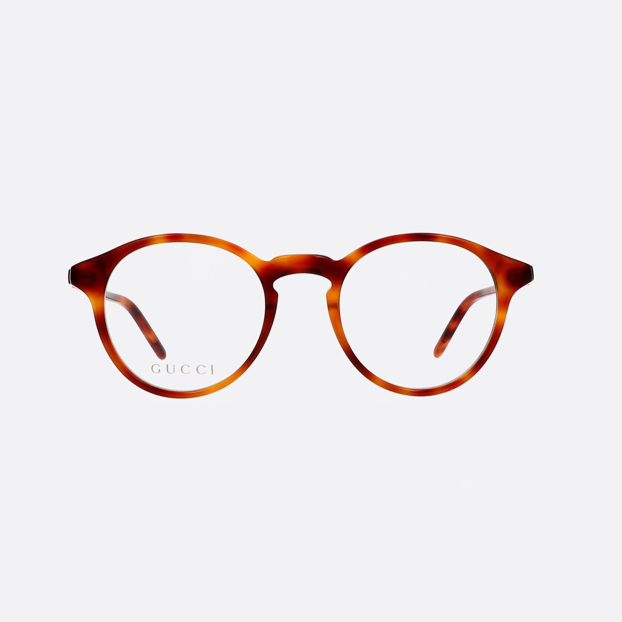 Gucci 48mm Tortoise Oval Man Eyeglasses - Side View