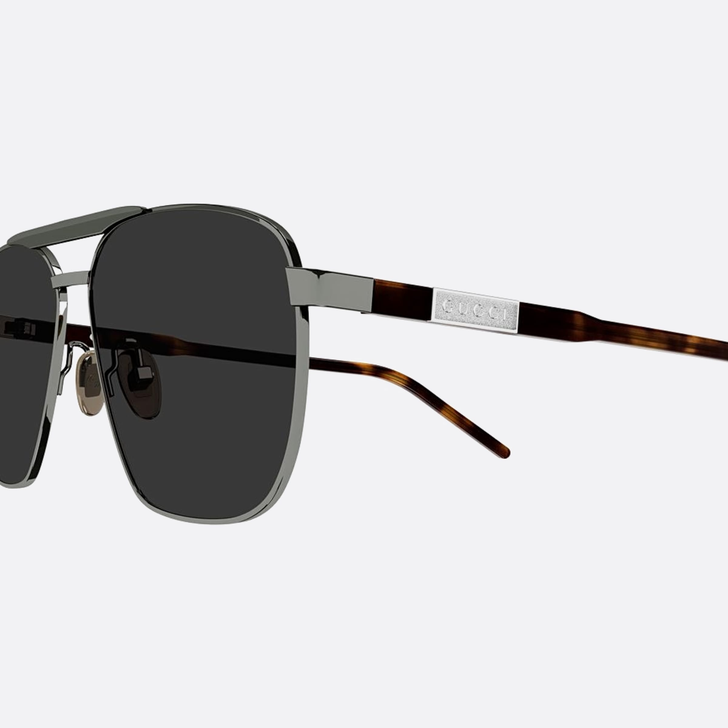 Gucci 58mm Ruthenium Geometric Man Sunglasses - Detail View