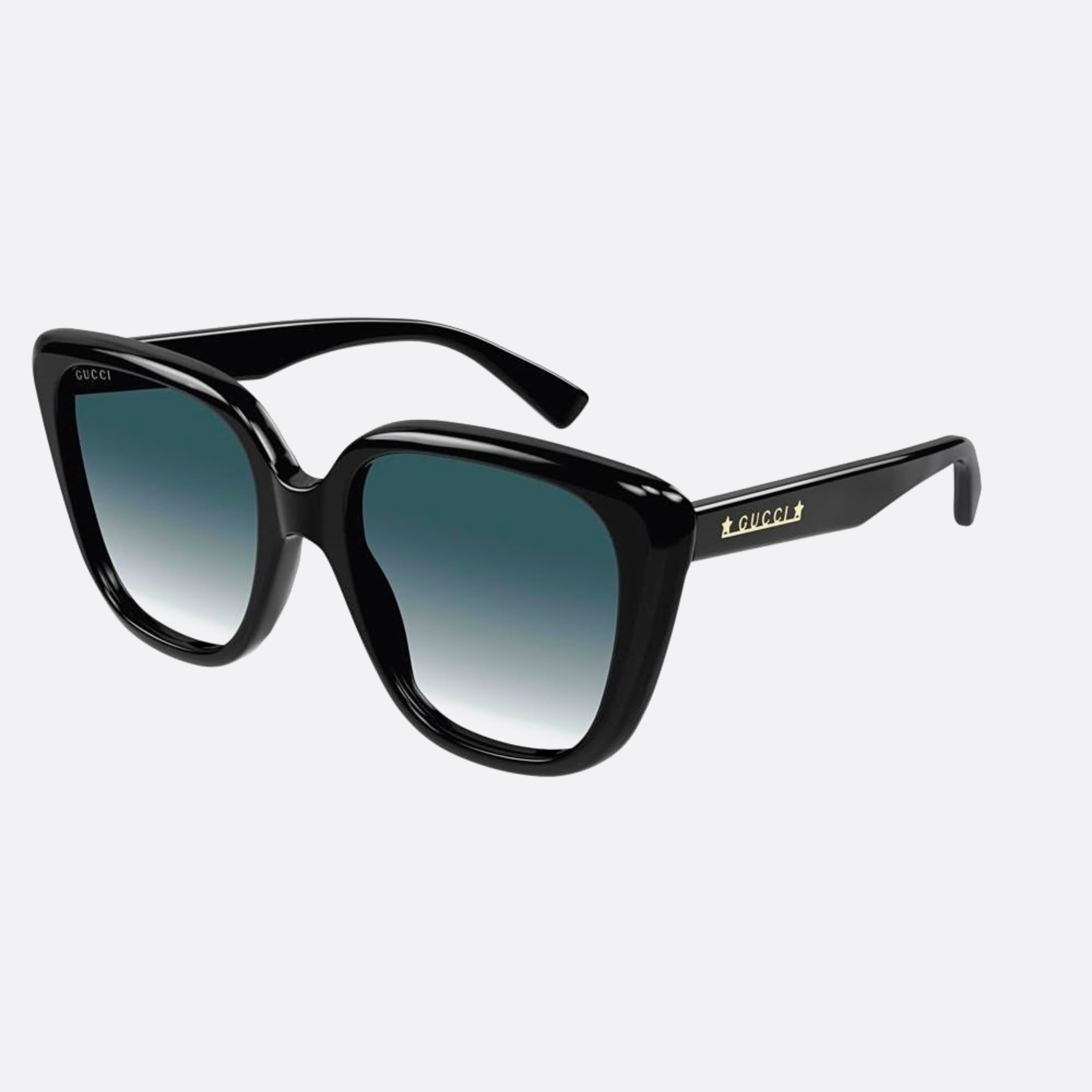 Gucci 54mm Black Squared Women Sunglasses - Side View