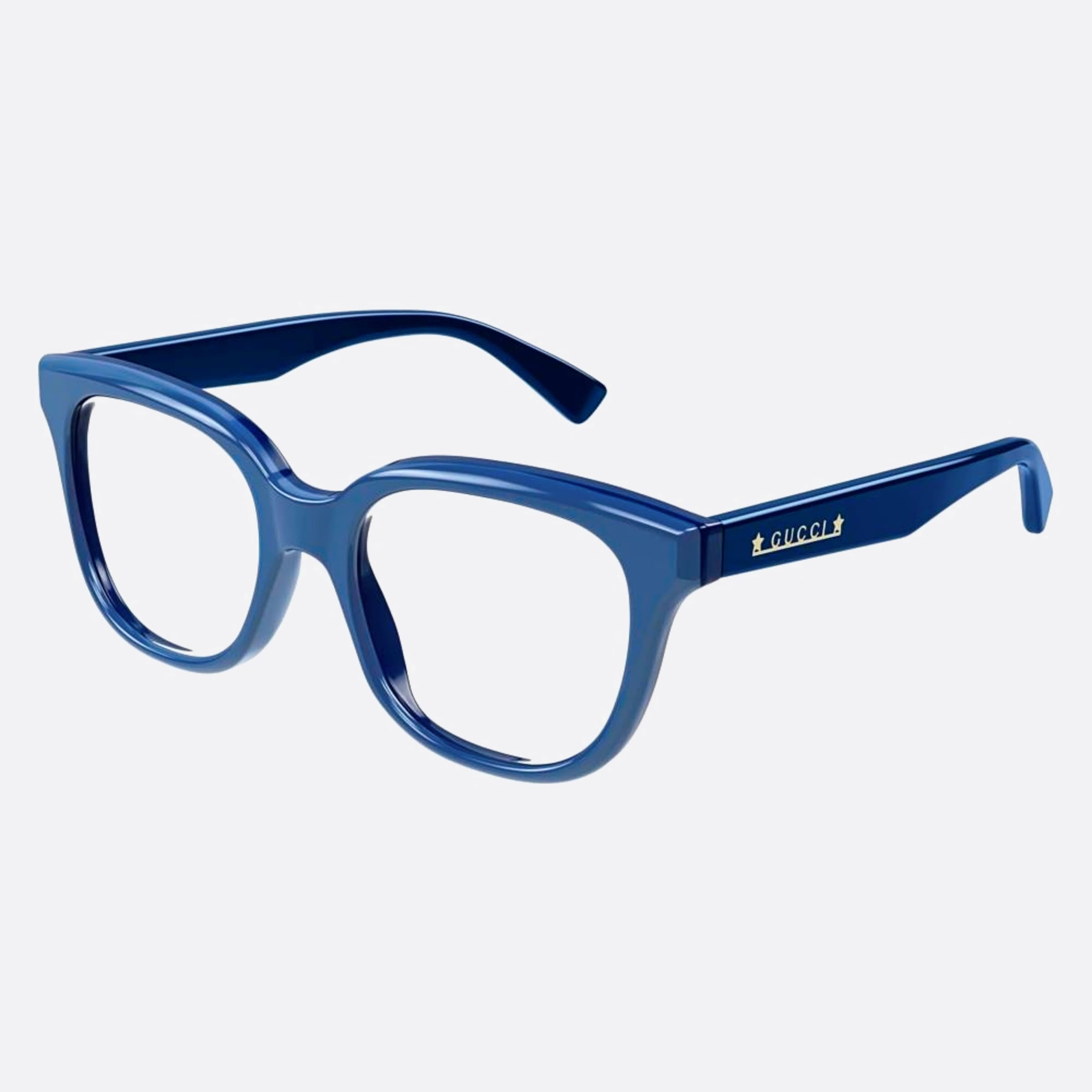 Gucci 50mm Blue Visor Women Eyeglasses - Side View