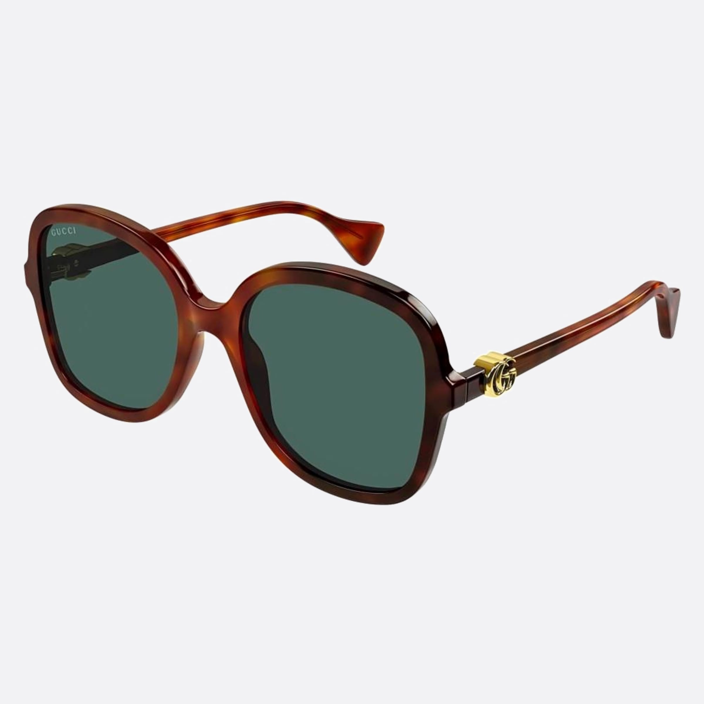 Gucci 56mm Havana Butterfly Women Sunglasses - Side View