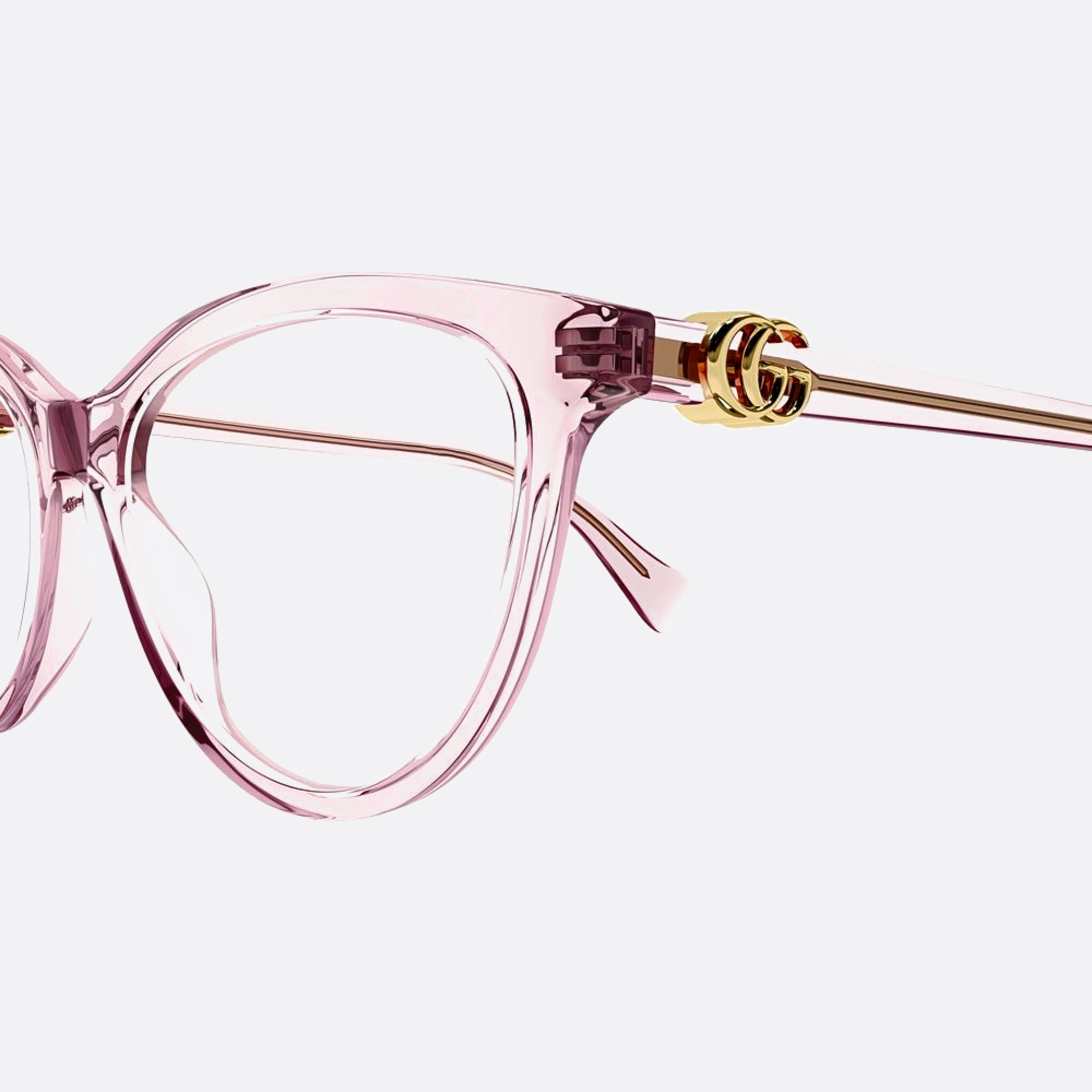 Gucci 53mm Pink Cat Eye Woman Eyeglasses - Detail View