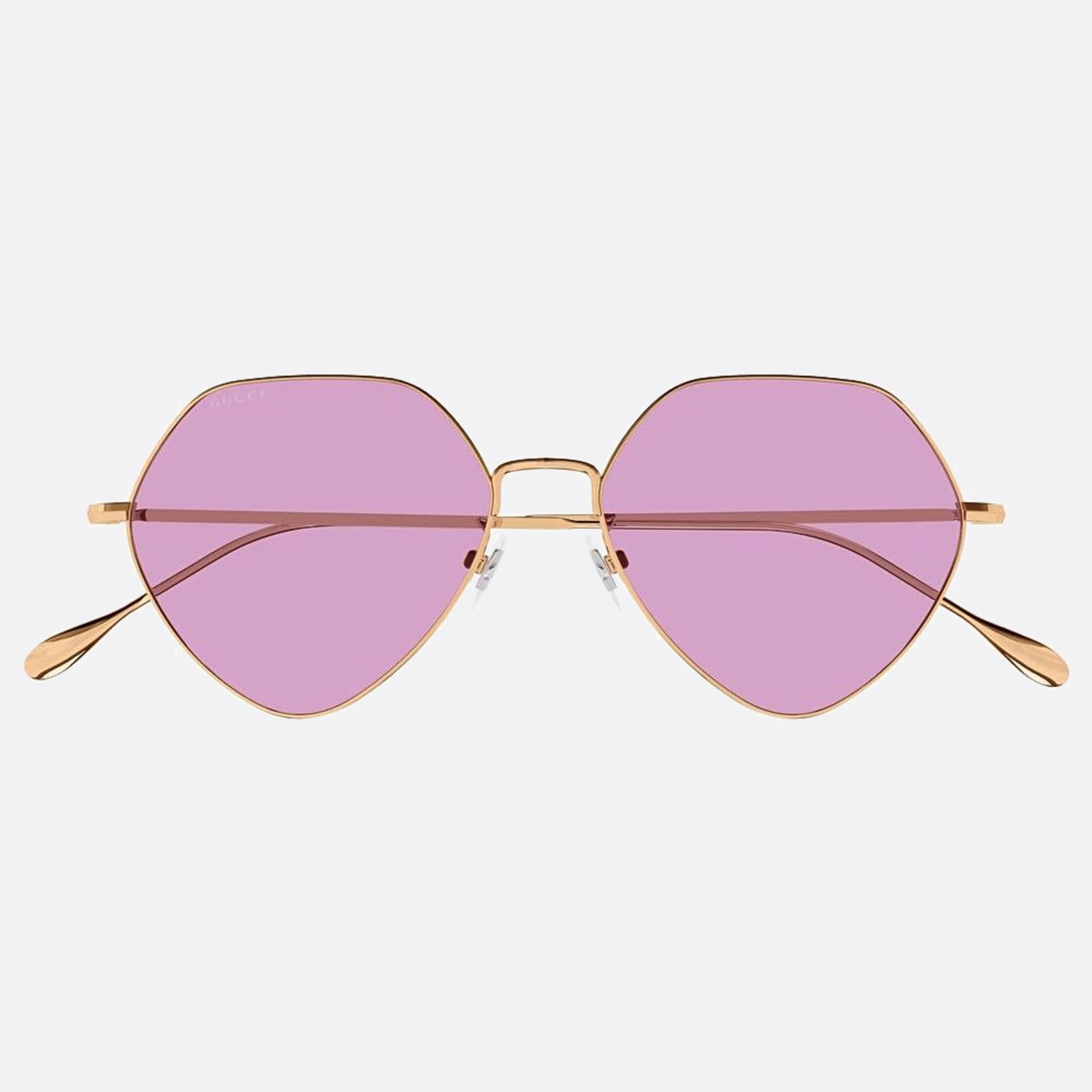 Gucci 55mm Qwd Rose Gold Geometric Women Sunglasses - Main View