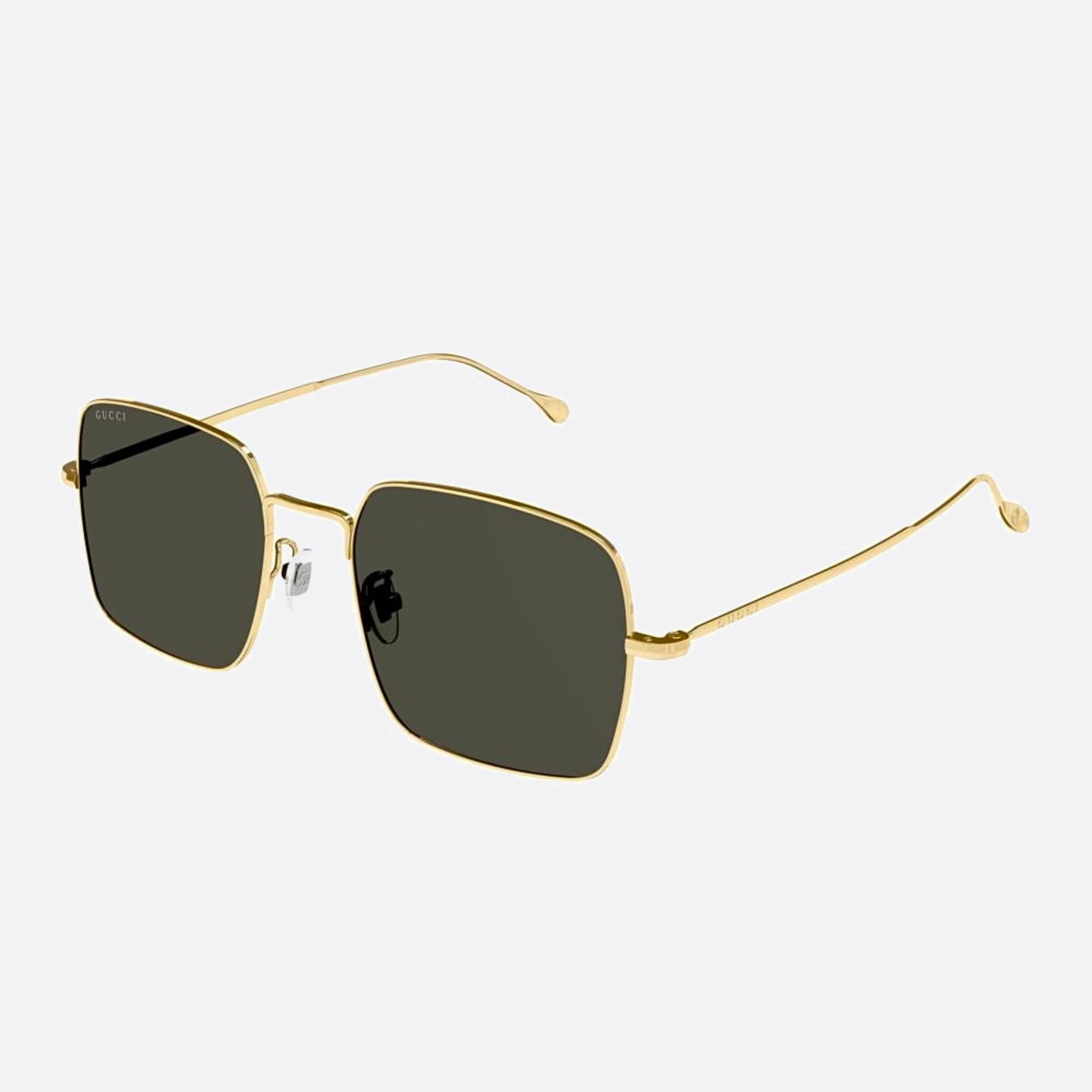 Gucci 54mm Gold Geometric Men Sunglasses - Side View