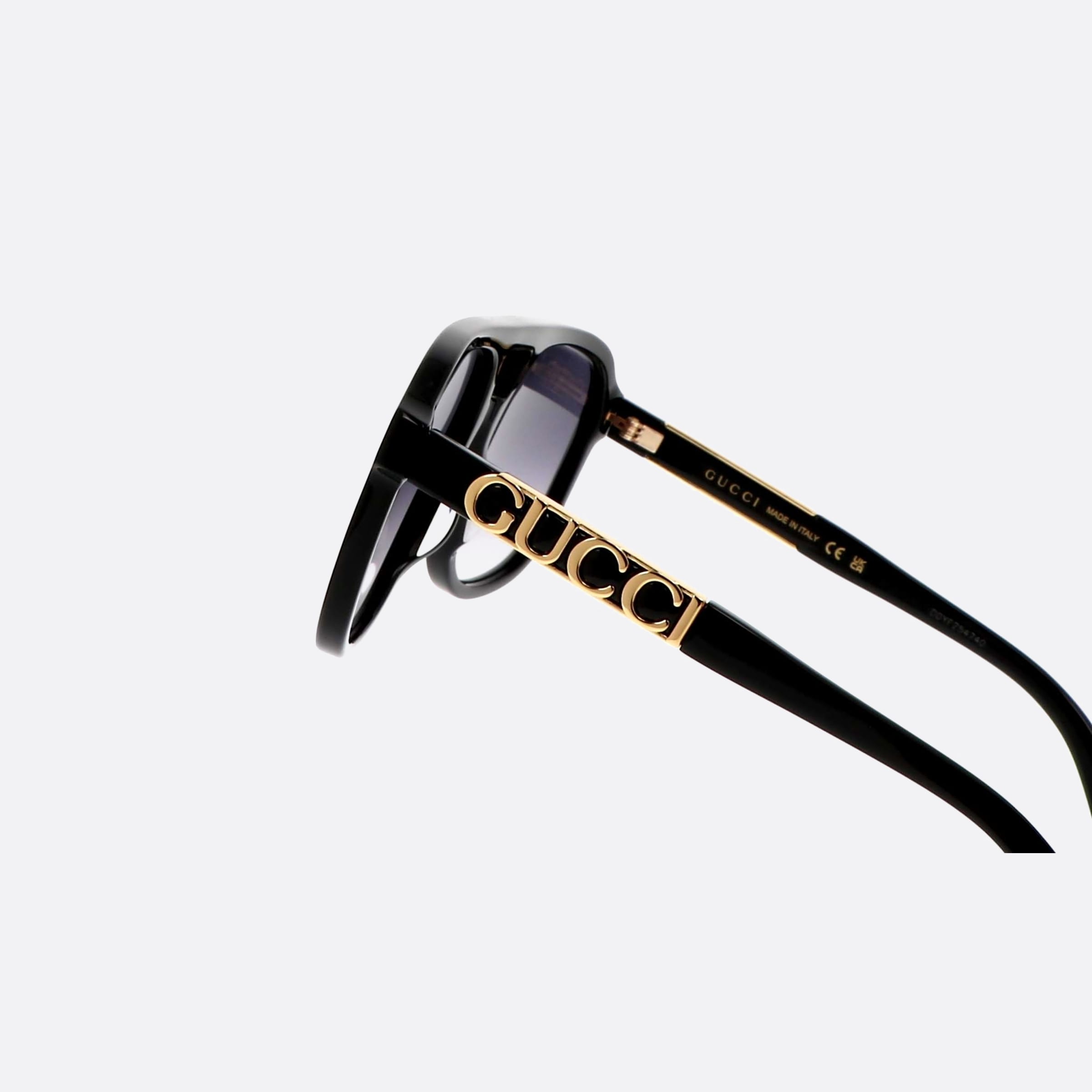Gucci 58mm Black Pilot Unisex Sunglasses - Lifestyle Shot