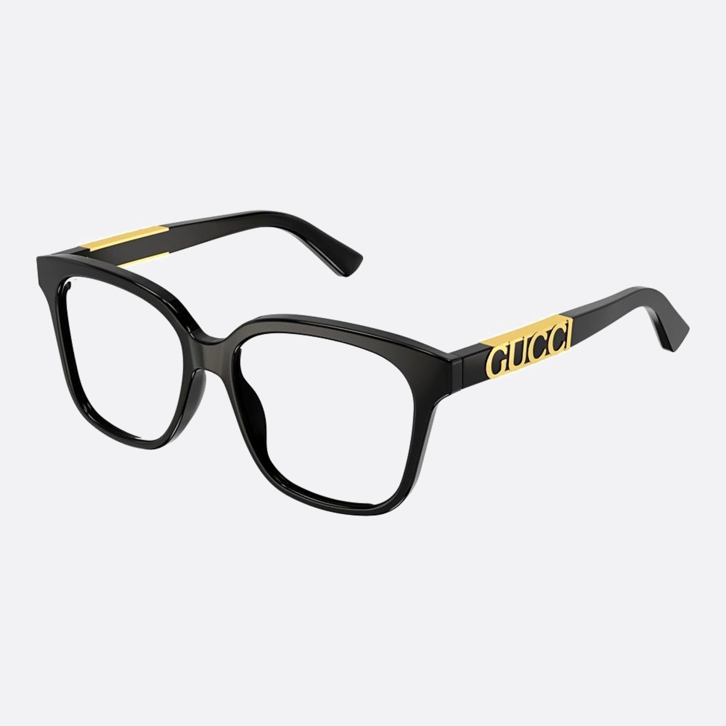 Gucci 53mm Black Geometric Woman Eyeglasses - Side View