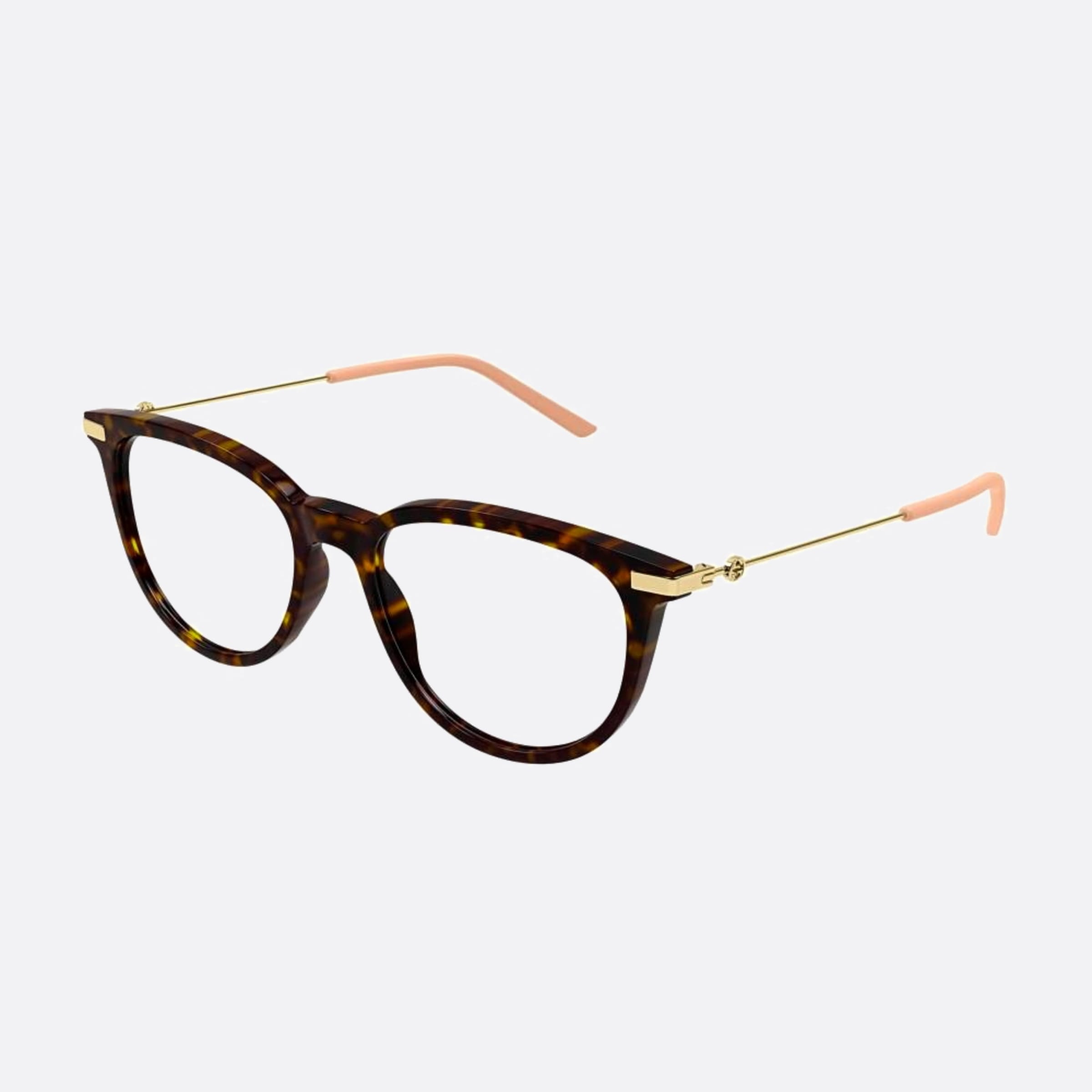 Gucci 53mm Havana Cat Eye Women Eyeglasses - Side View