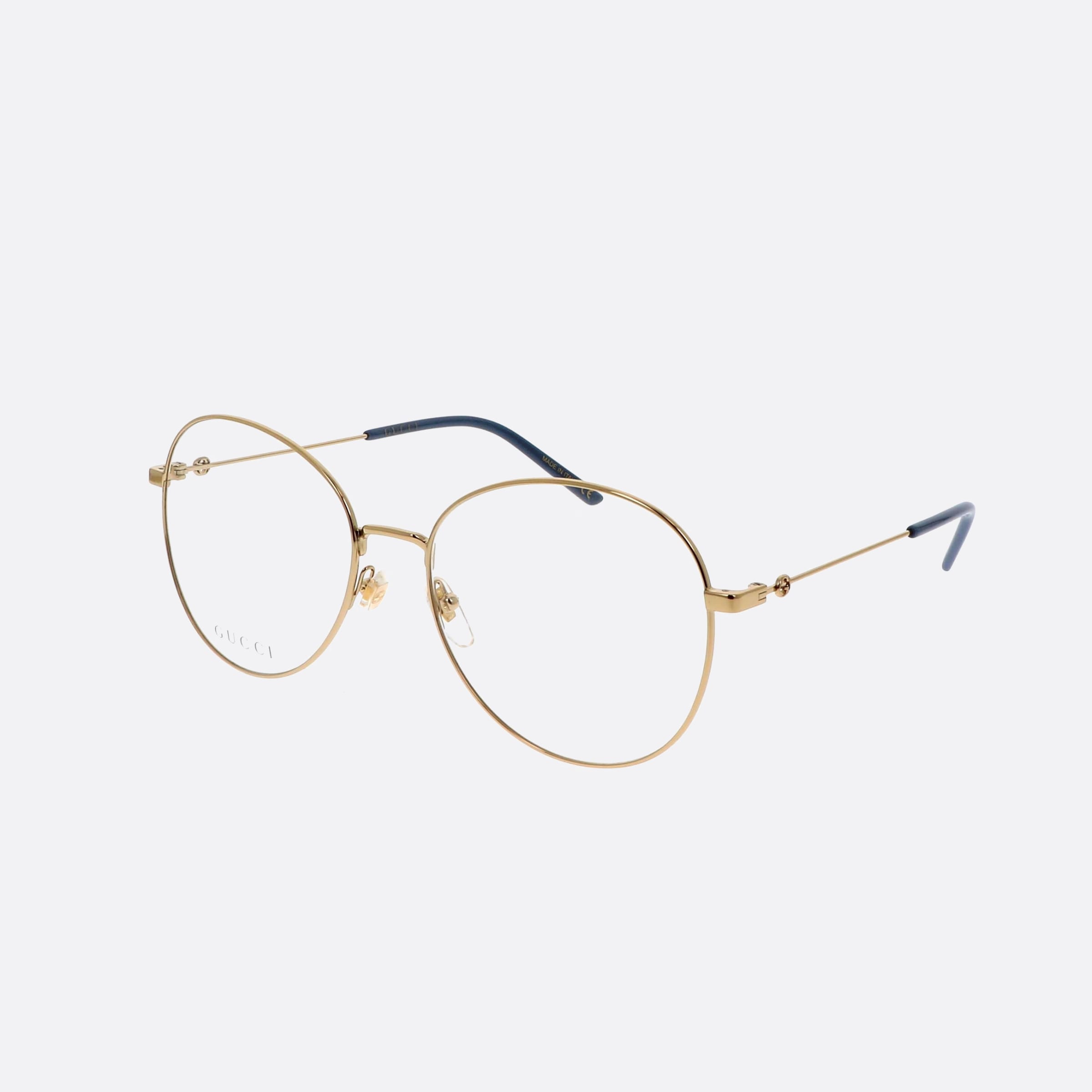 Gucci 57mm Gold Round Women Eyeglasses - Main View