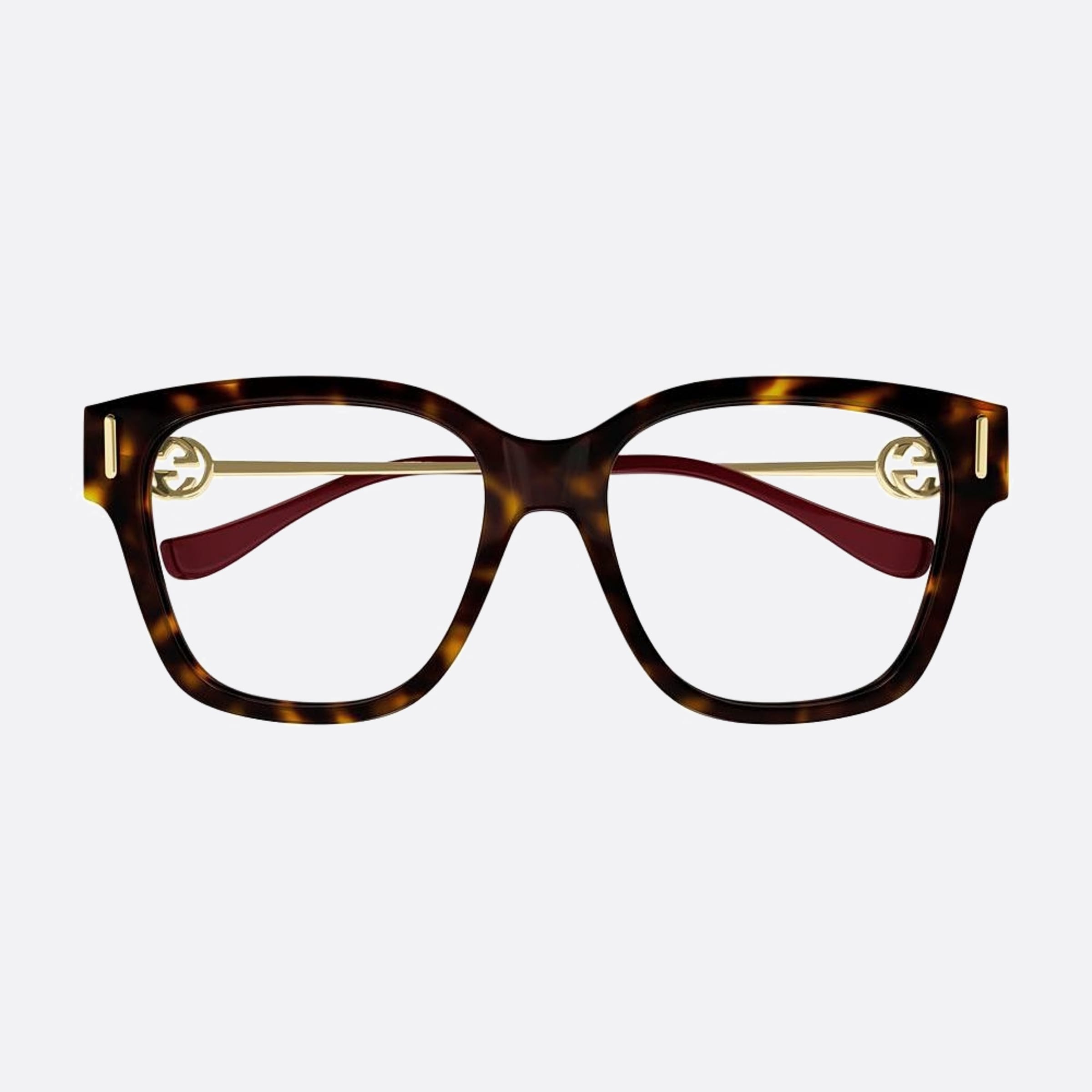 Gucci 55mm Havana Geometric Woman Eyeglasses - Main View