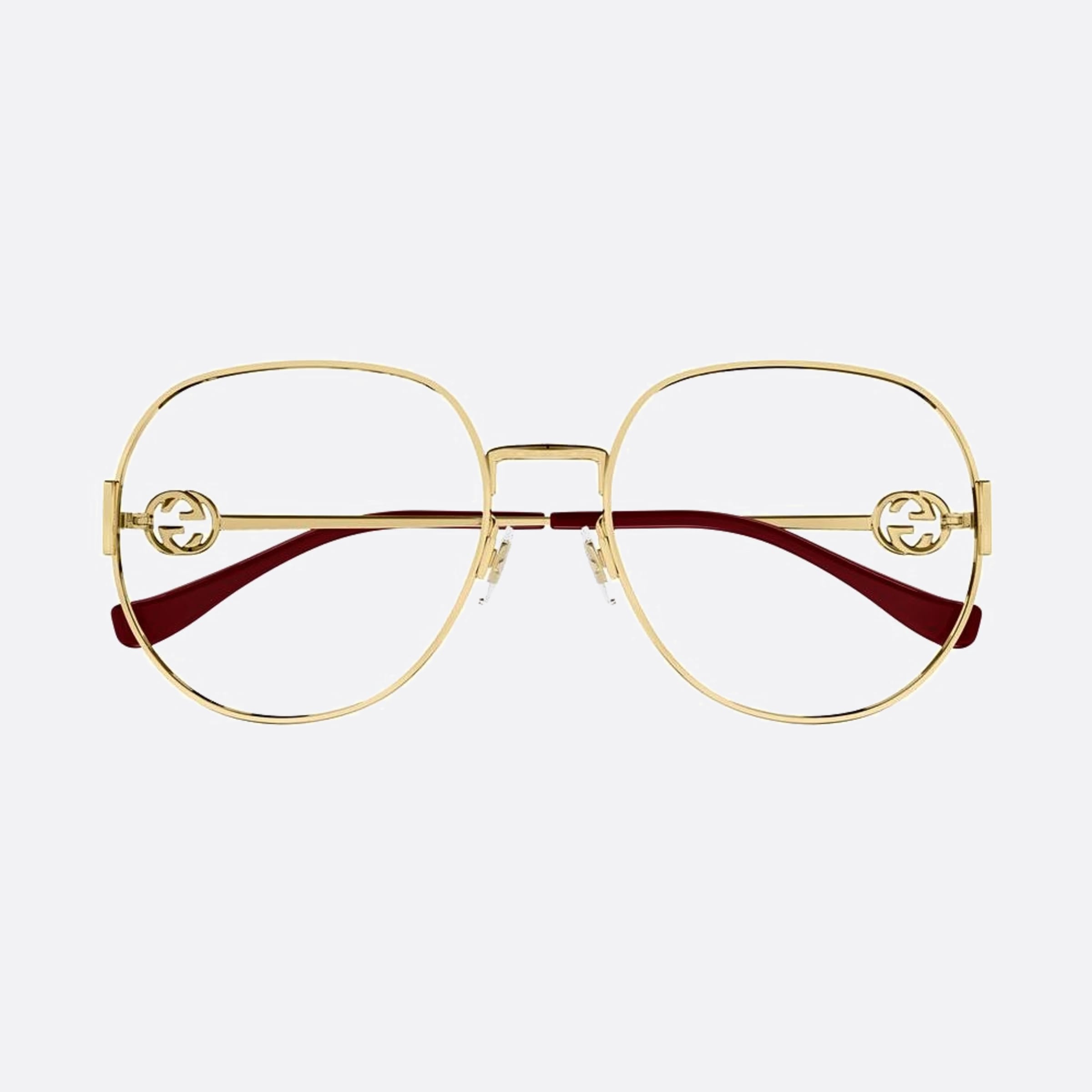 Gucci 58mm Gold Round Woman Eyeglasses - Main View
