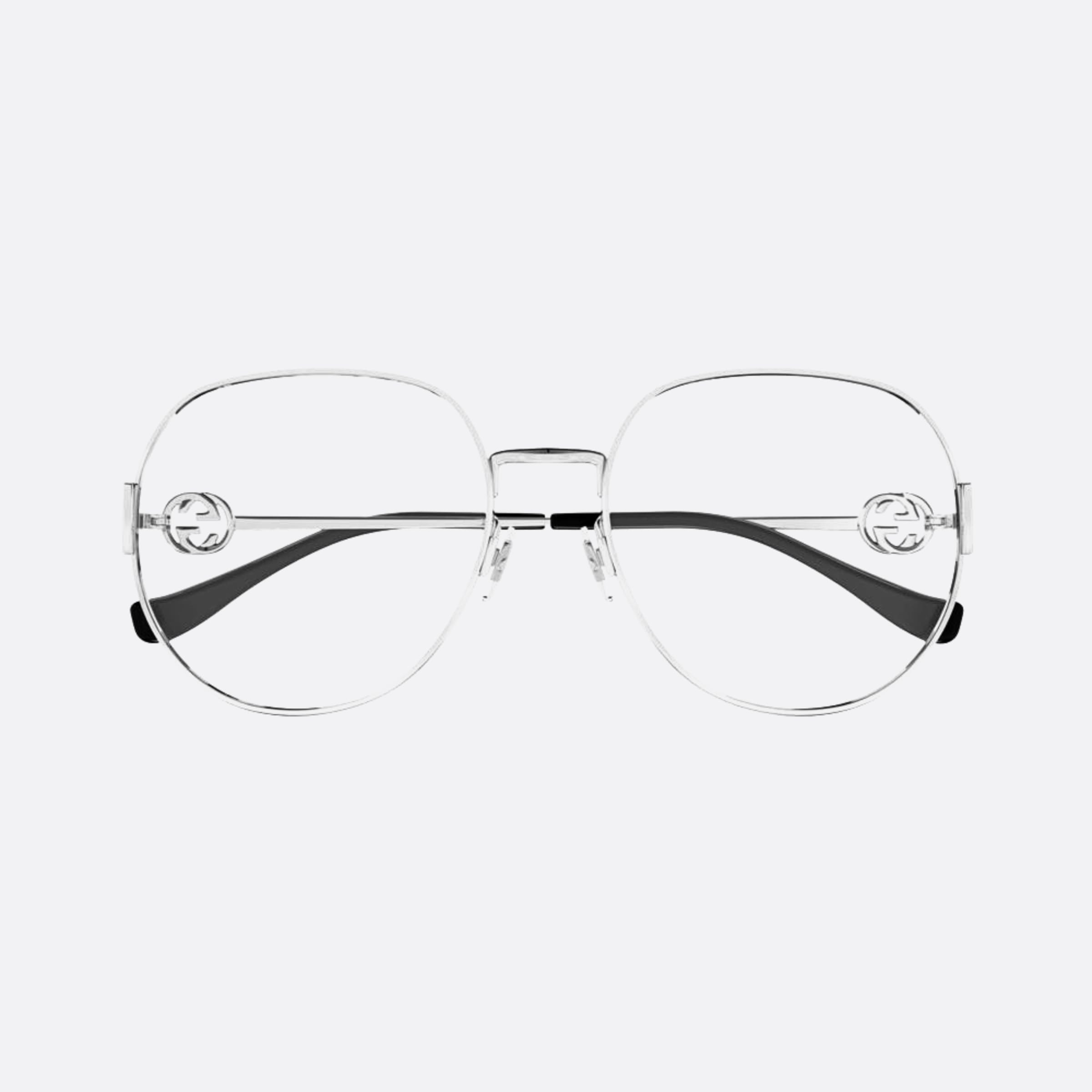 Gucci 58mm Silver Round Woman Eyeglasses - Main View