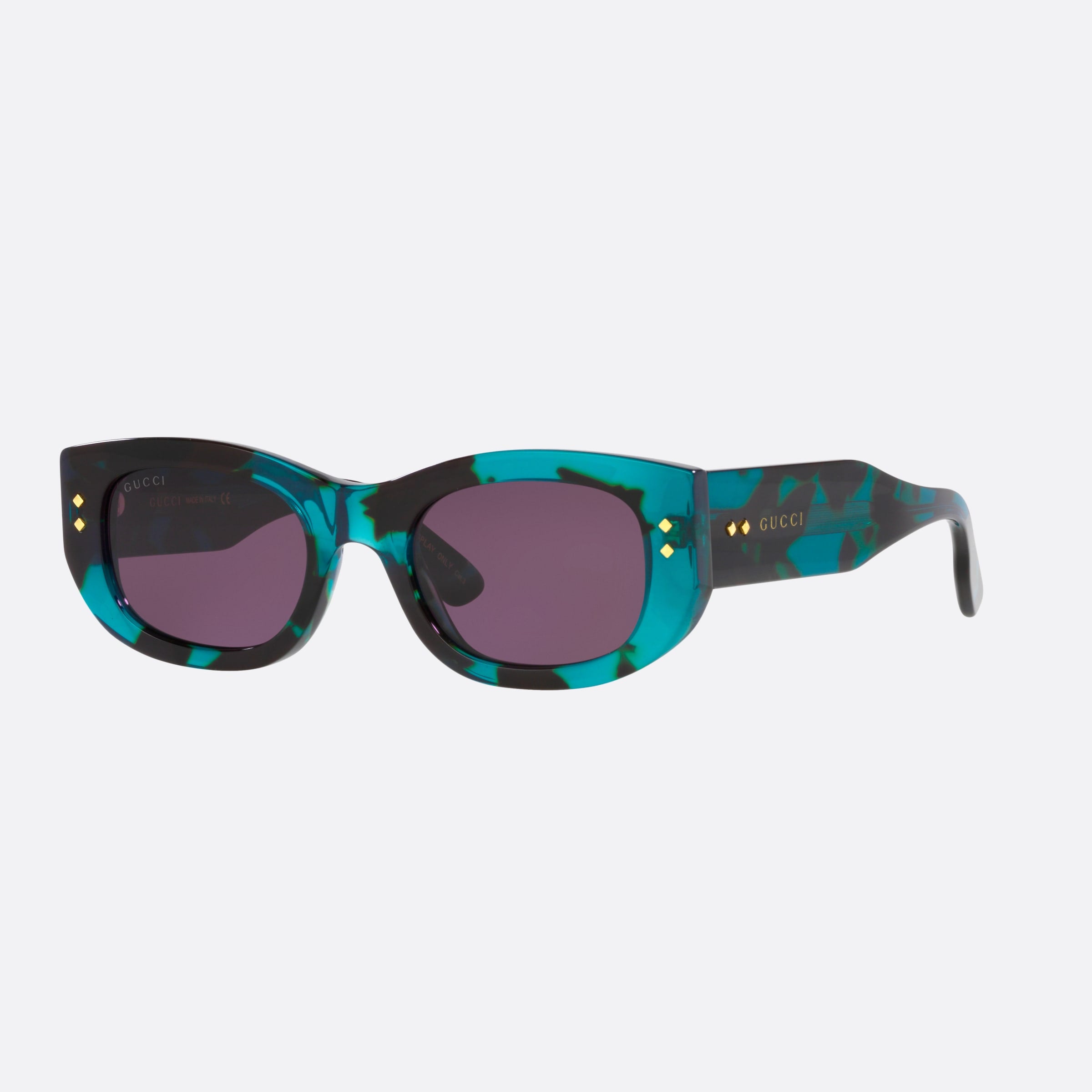 Gucci 51mm Blue Rectangle Women Sunglasses - Main View