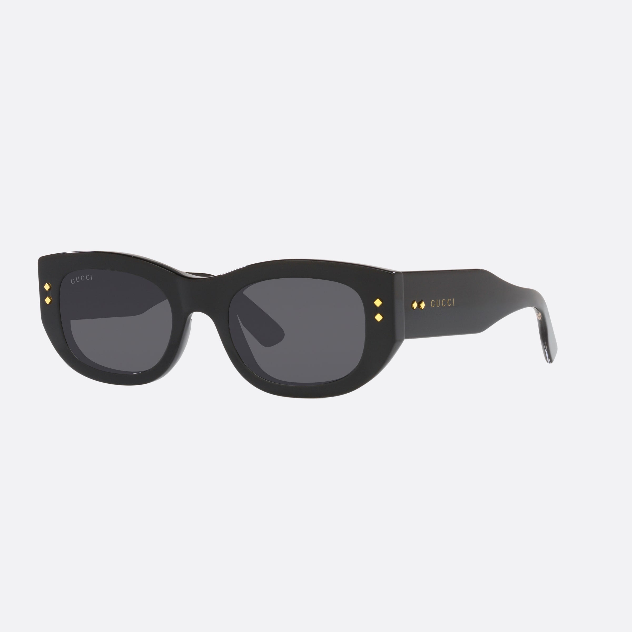 Gucci 51mm Black Rectangle Woman Sunglasses - Main View