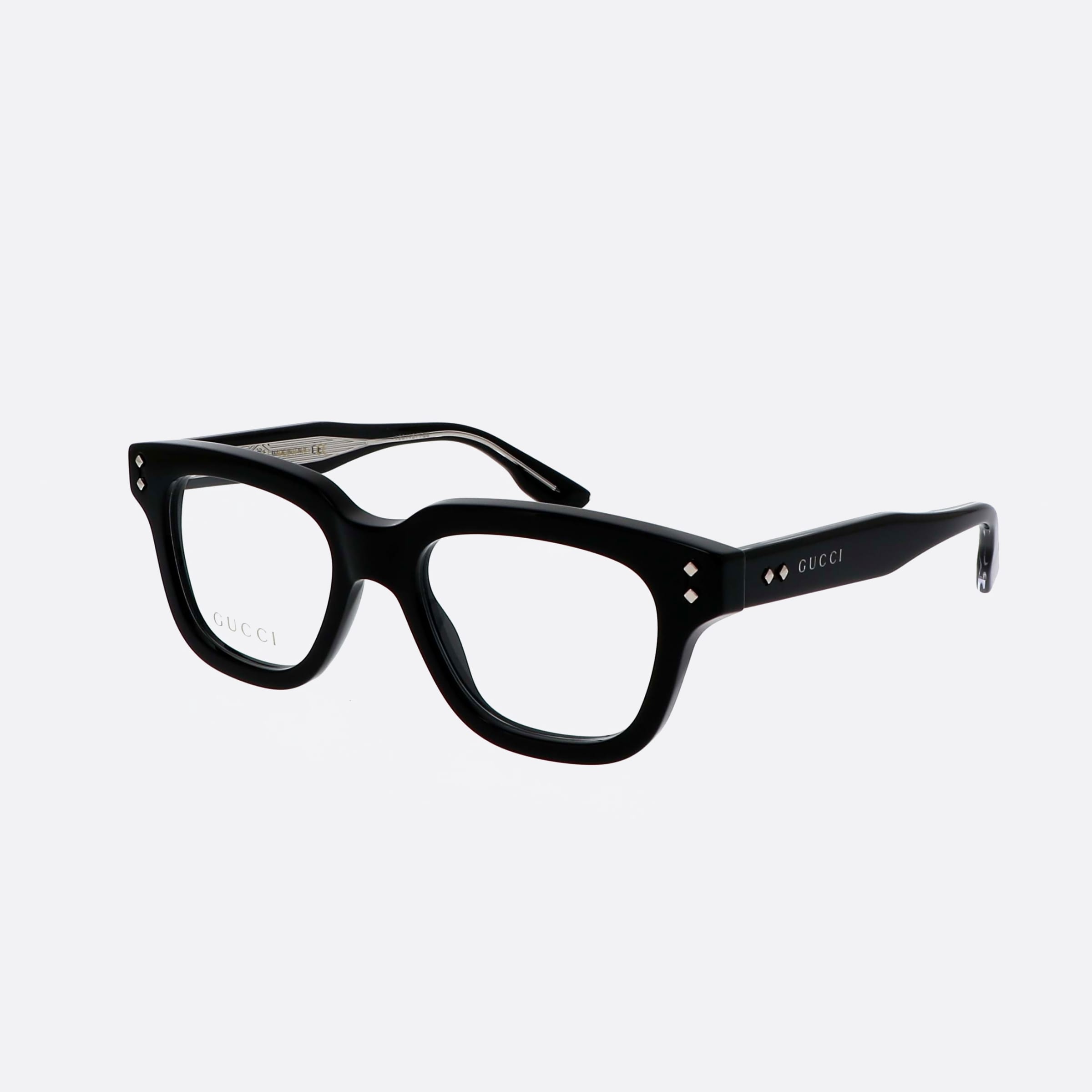 Gucci 50mm Black Square Man Eyeglasses - Main View