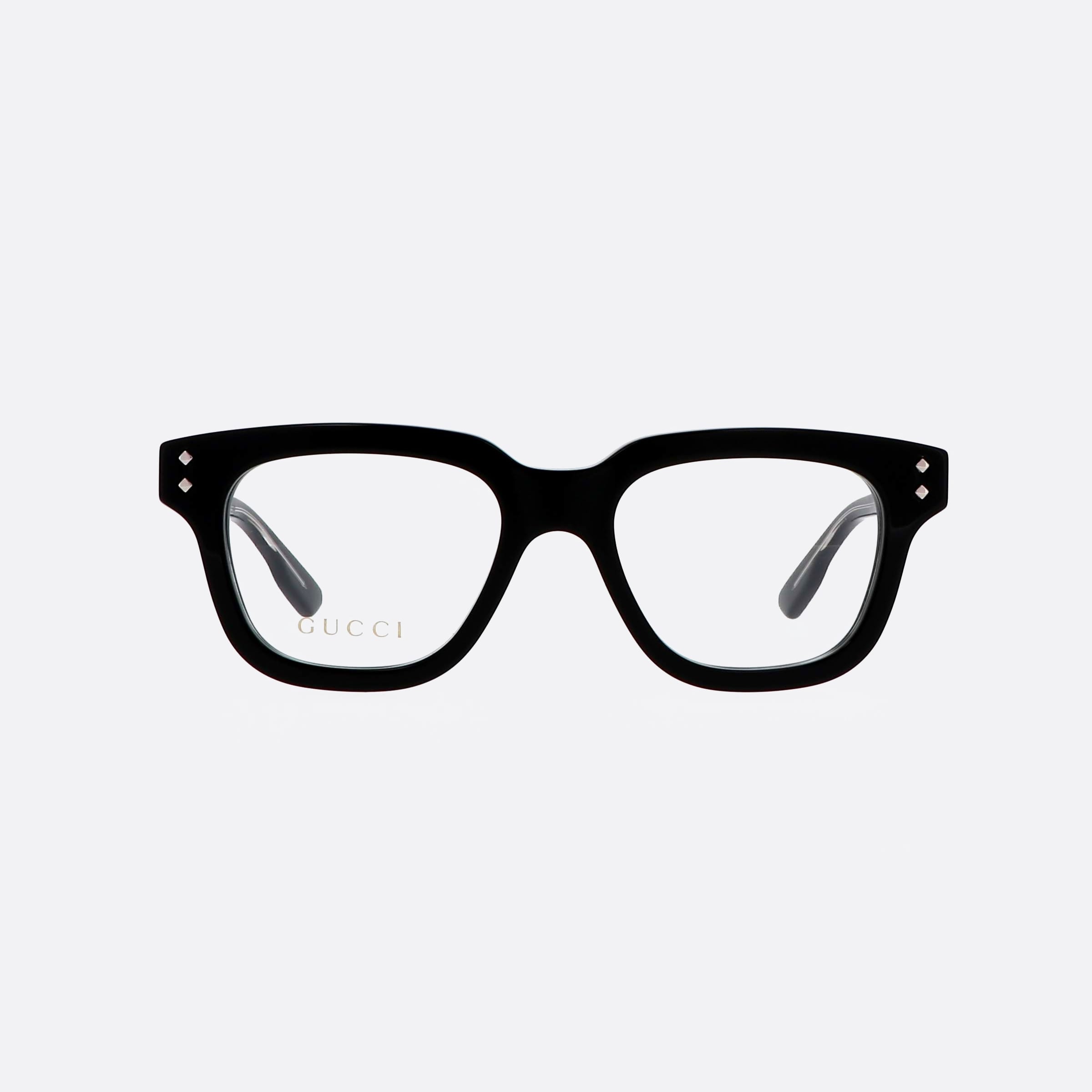 Gucci 50mm Black Square Man Eyeglasses - Side View