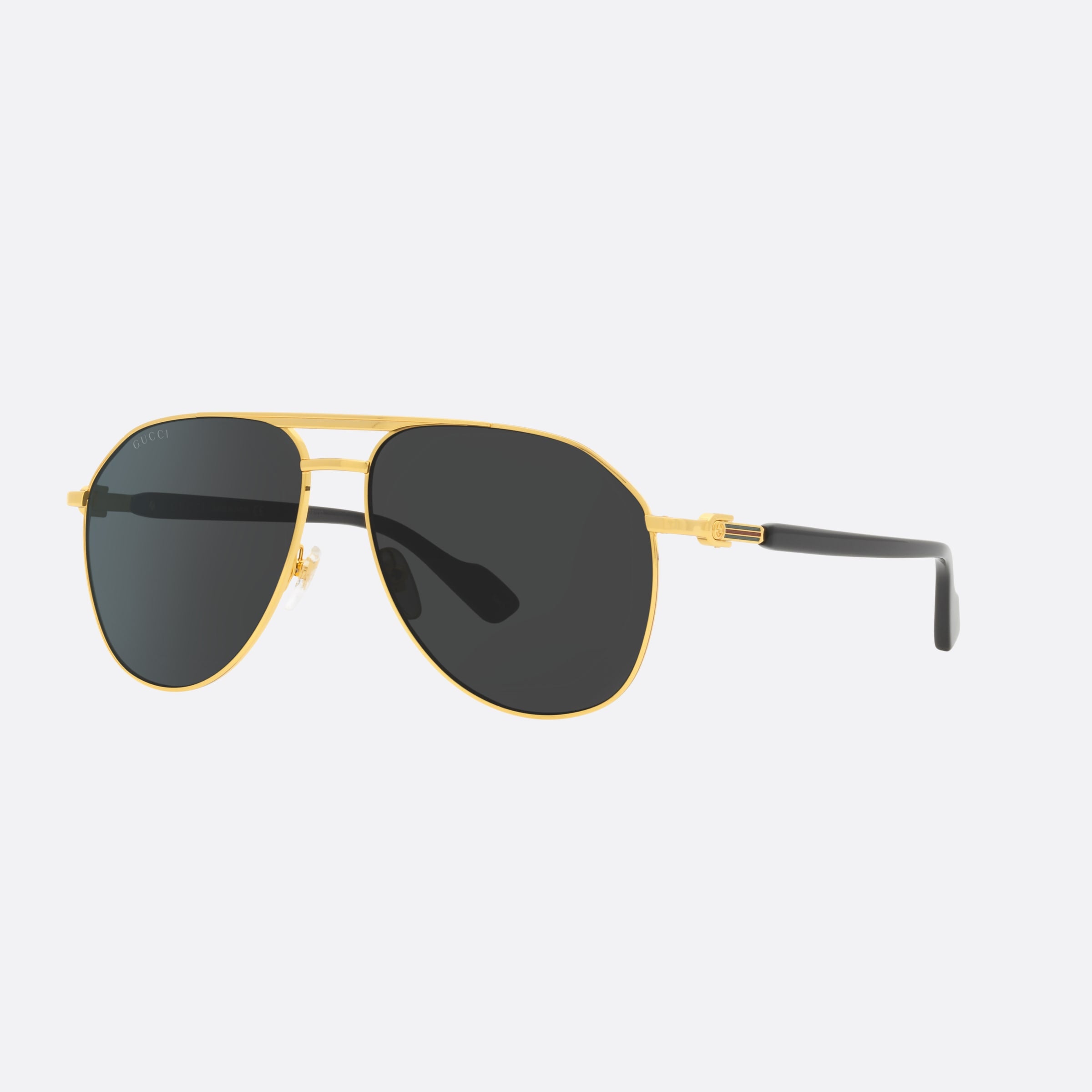 Gucci 59mm Gold Pilot Man Sunglasses - Main View