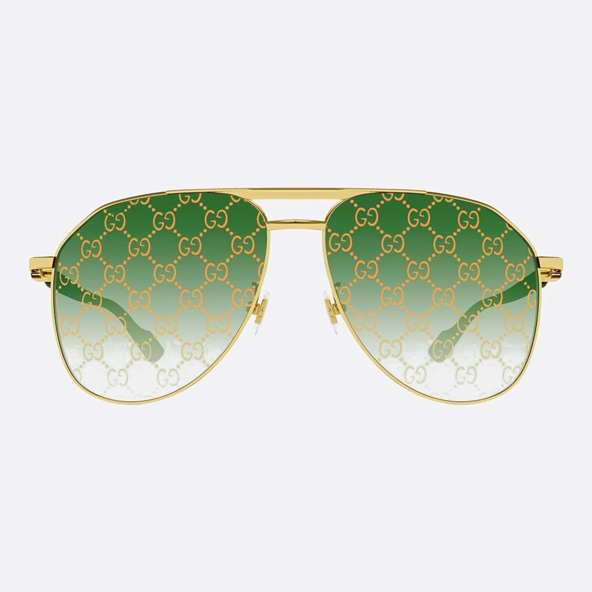 Gucci 59mm Vgh Gold Pilot Man Sunglasses - Main View