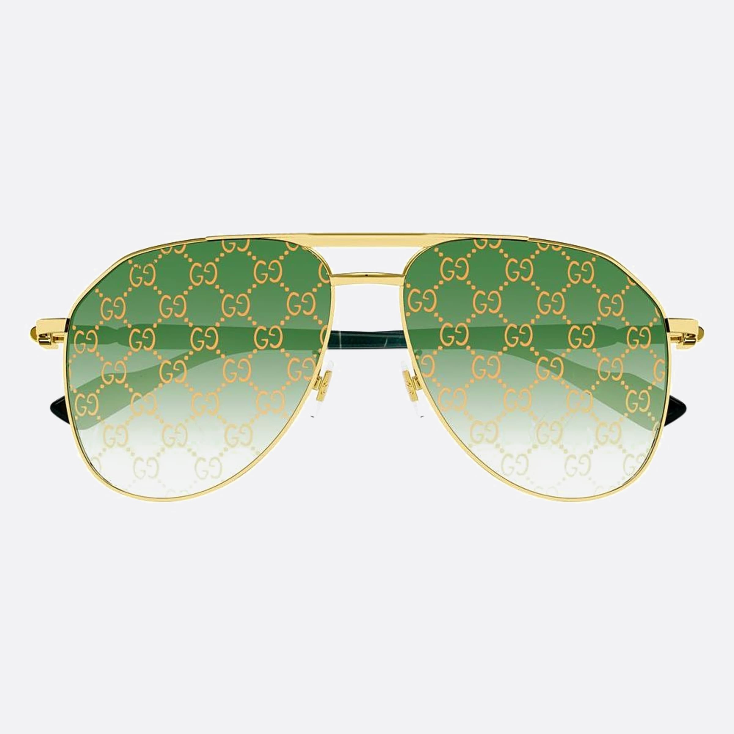 Gucci 59mm Vgh Gold Pilot Man Sunglasses - Detail View