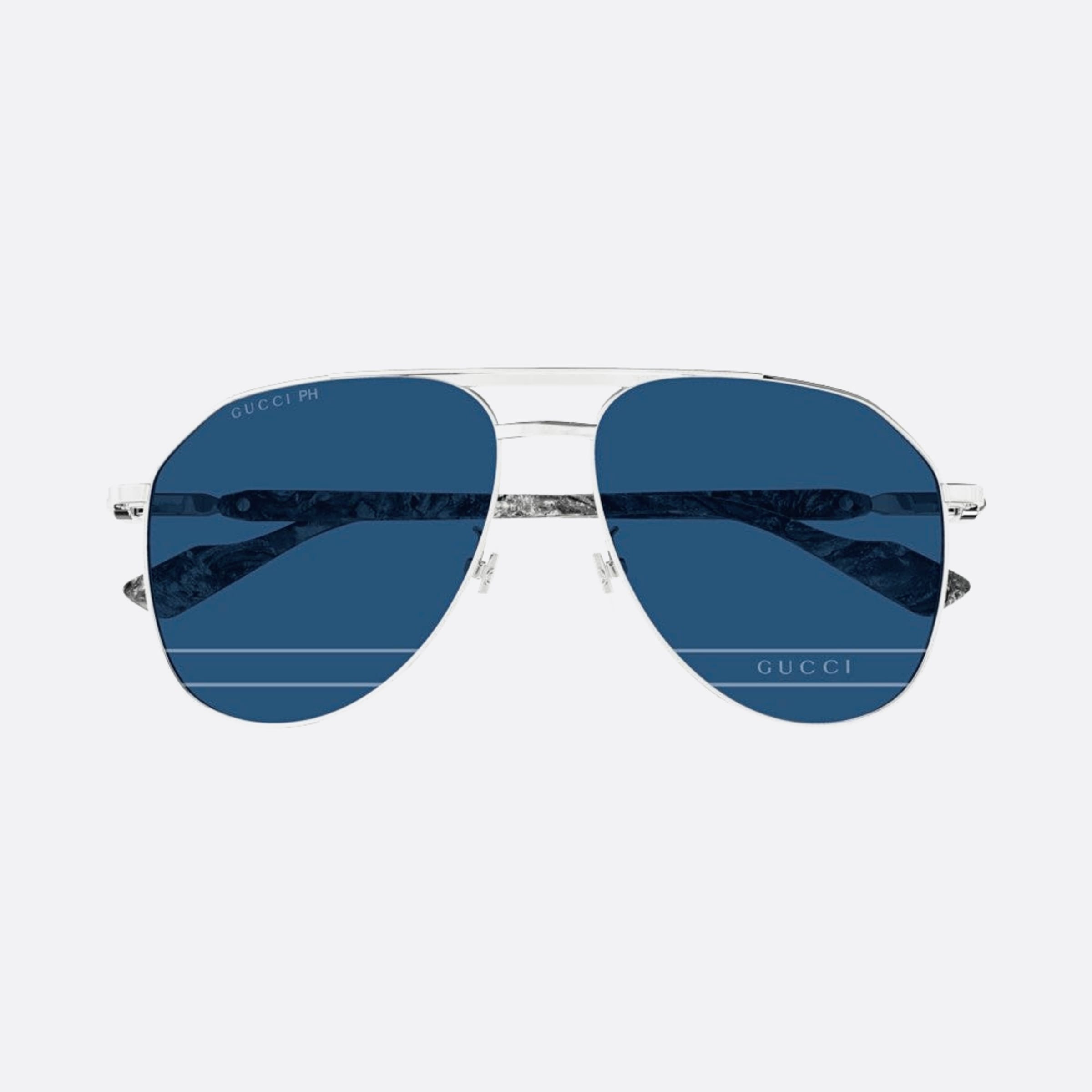 Gucci 59mm Sphb Silver Pilot Photochromic Man Sunglasses - Additional Angle