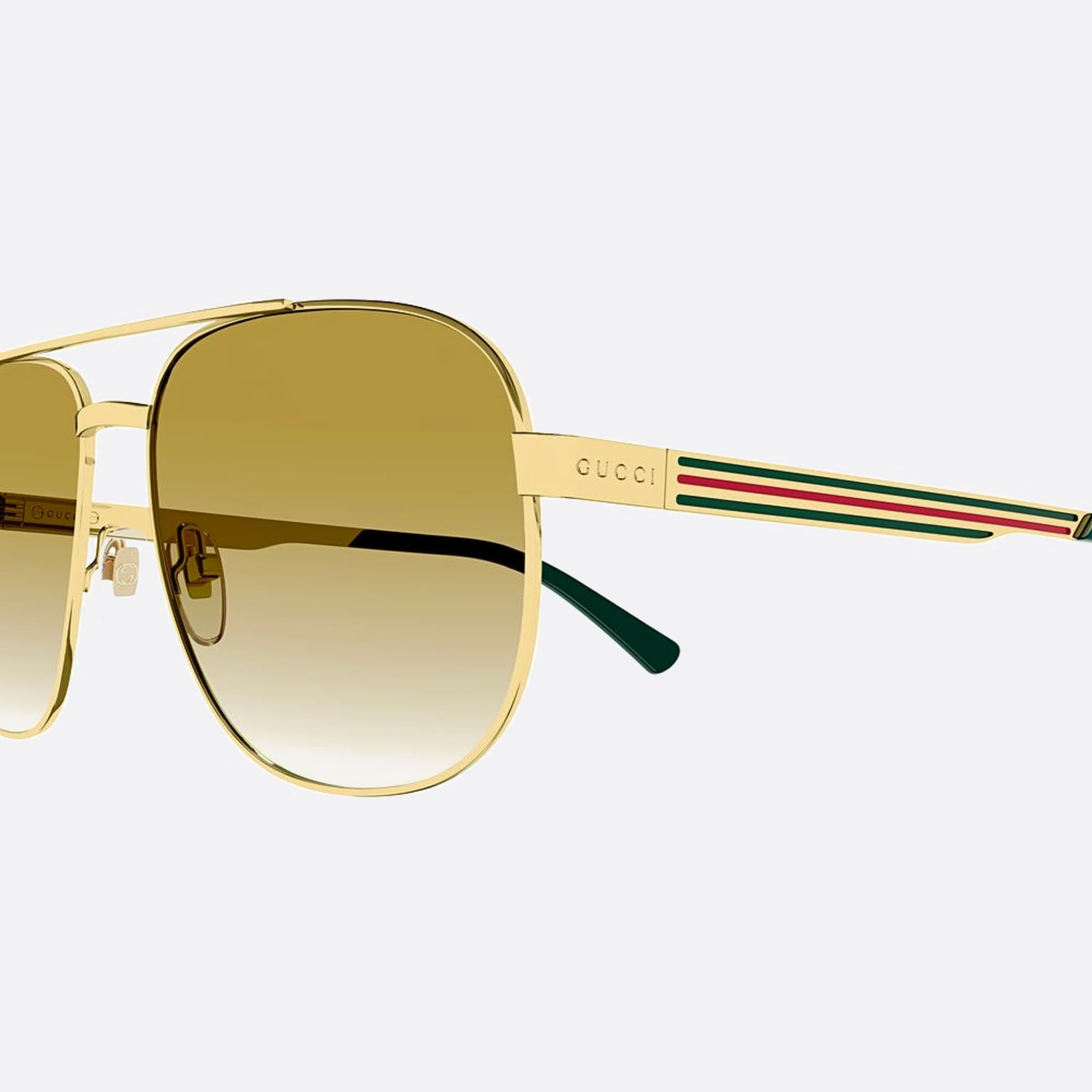 Gucci 60mm Def Gold Geometric Men Sunglasses - Lifestyle Shot