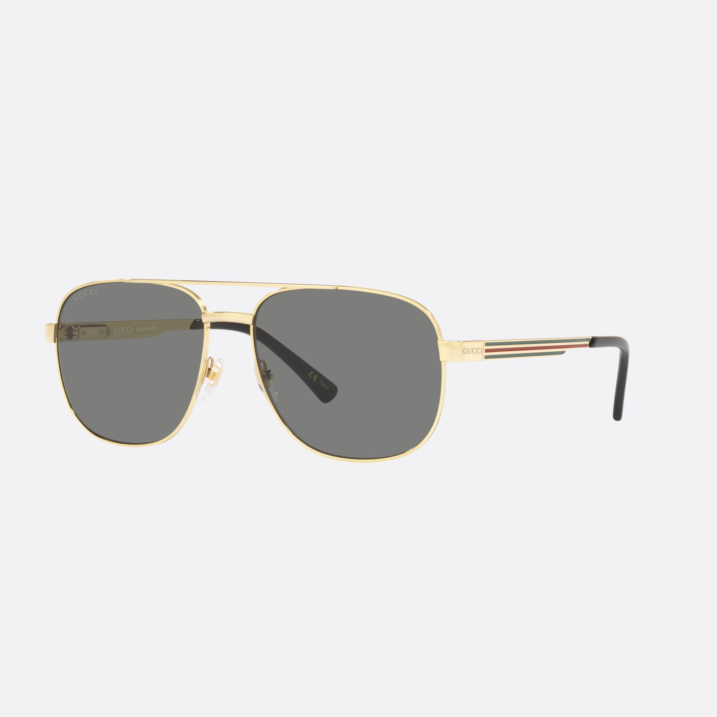 Gucci 60mm Gold Pilot Man Sunglasses - Main View