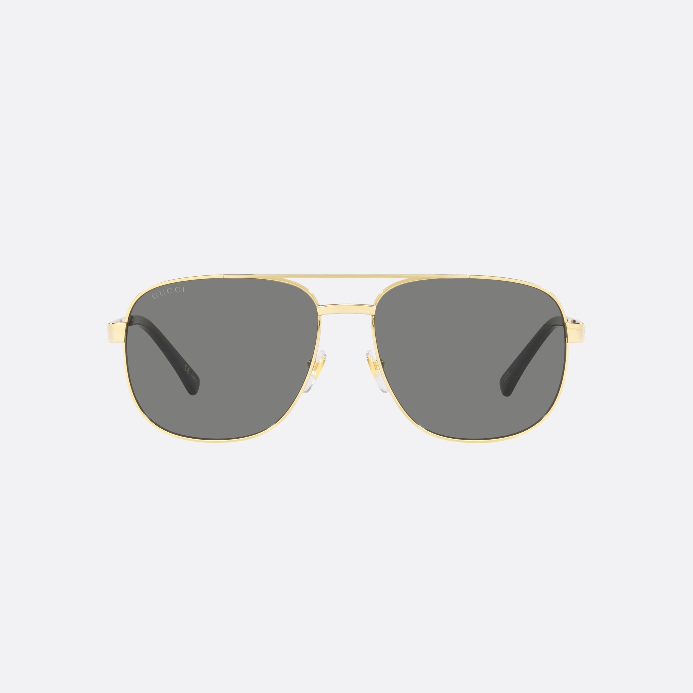 Gucci 60mm Gold Pilot Man Sunglasses - Side View