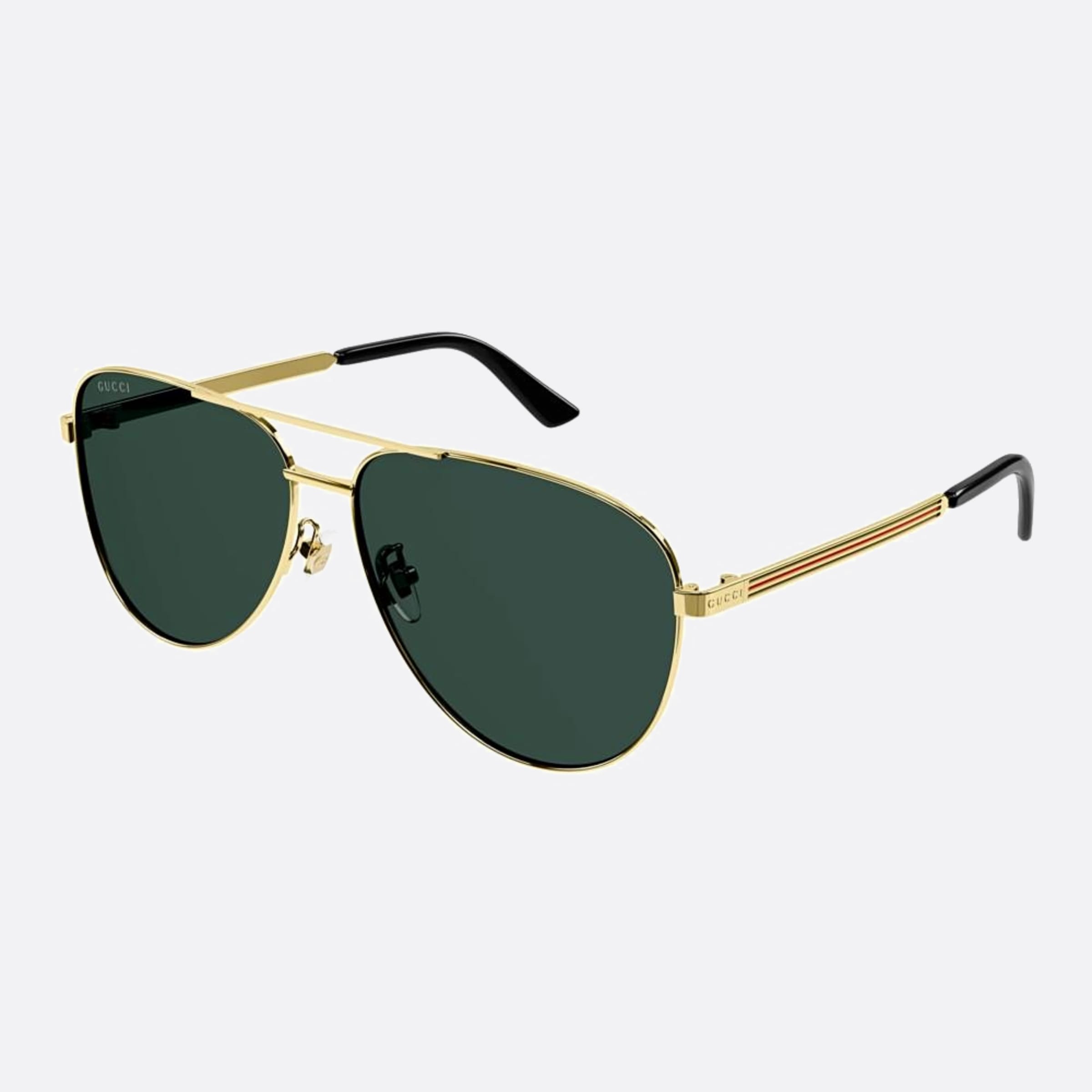 Gucci 63mm Gg1233sa Ght Gold Pilot Man Sunglasses - Side View